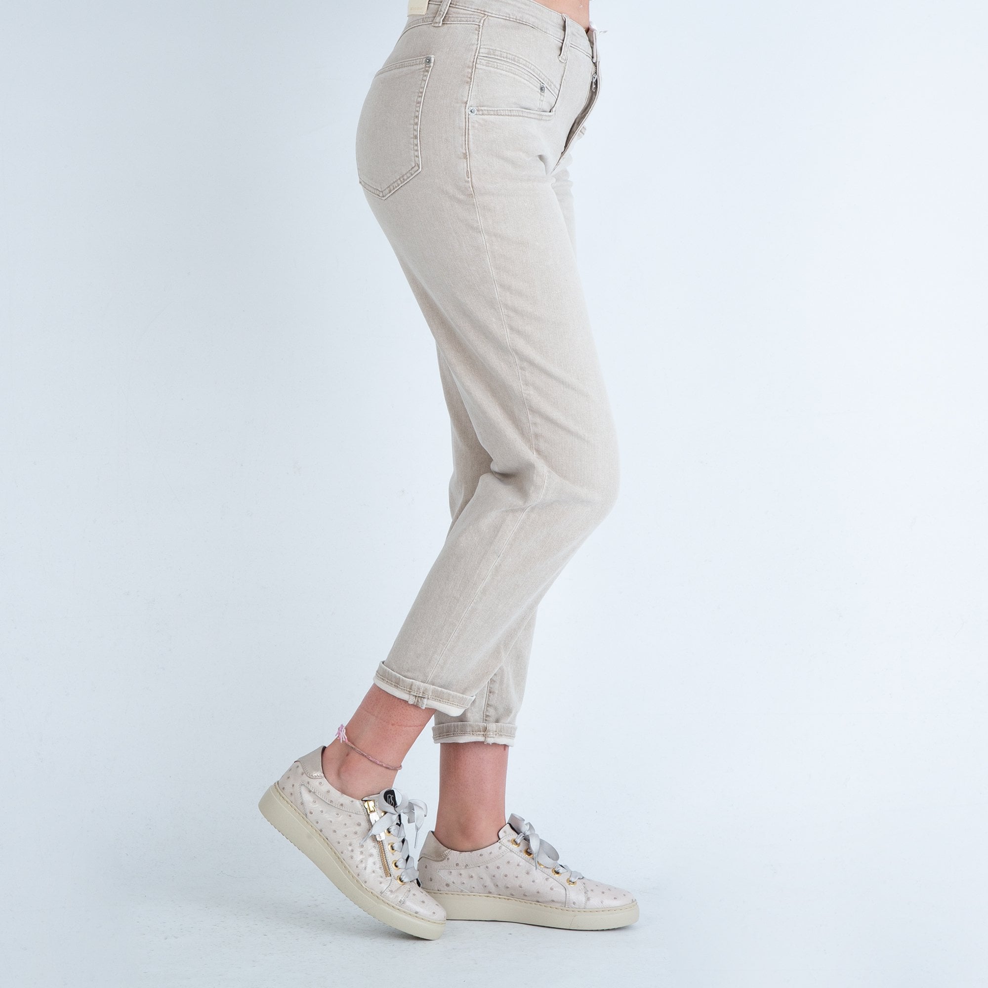 Mac High Waist Carrot Shaped Jean Sand D035 26L