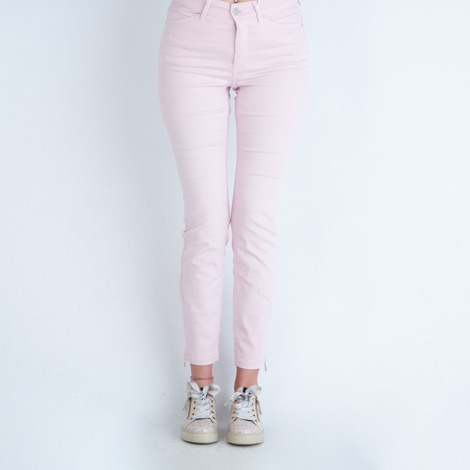 Mac Dream Cropped Jean With Zip Light Pink 704r 29L