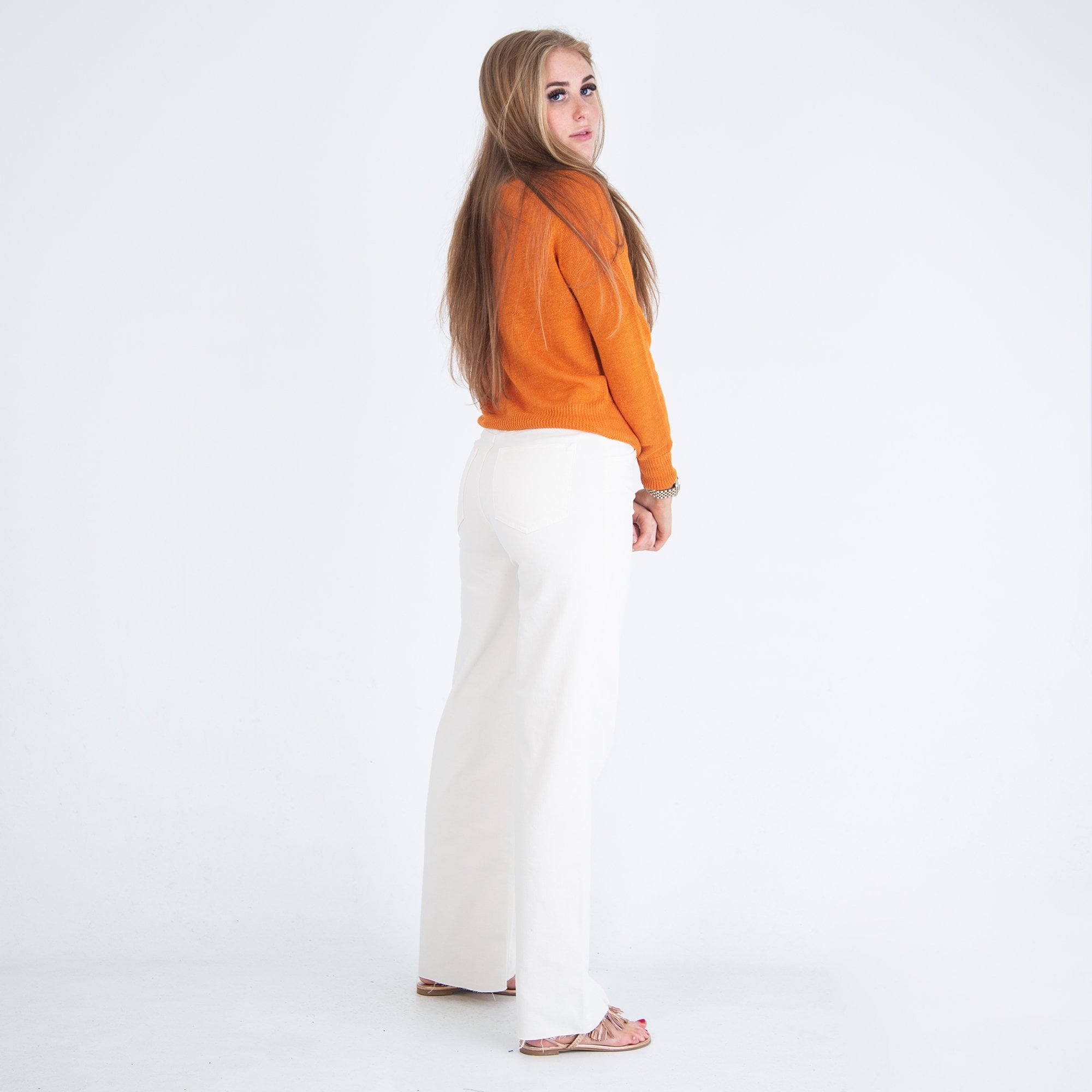 Weekend By Maxmara Volpino Round Neck Knit Jumper Burnt Orange