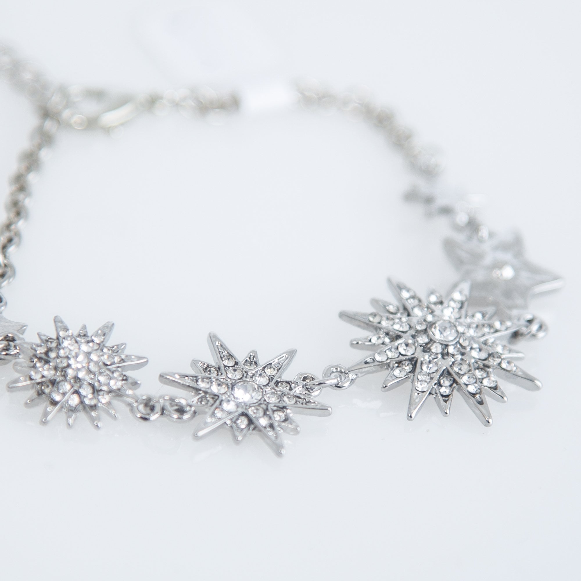 D&x London Diamonte Star Bracelet Silver