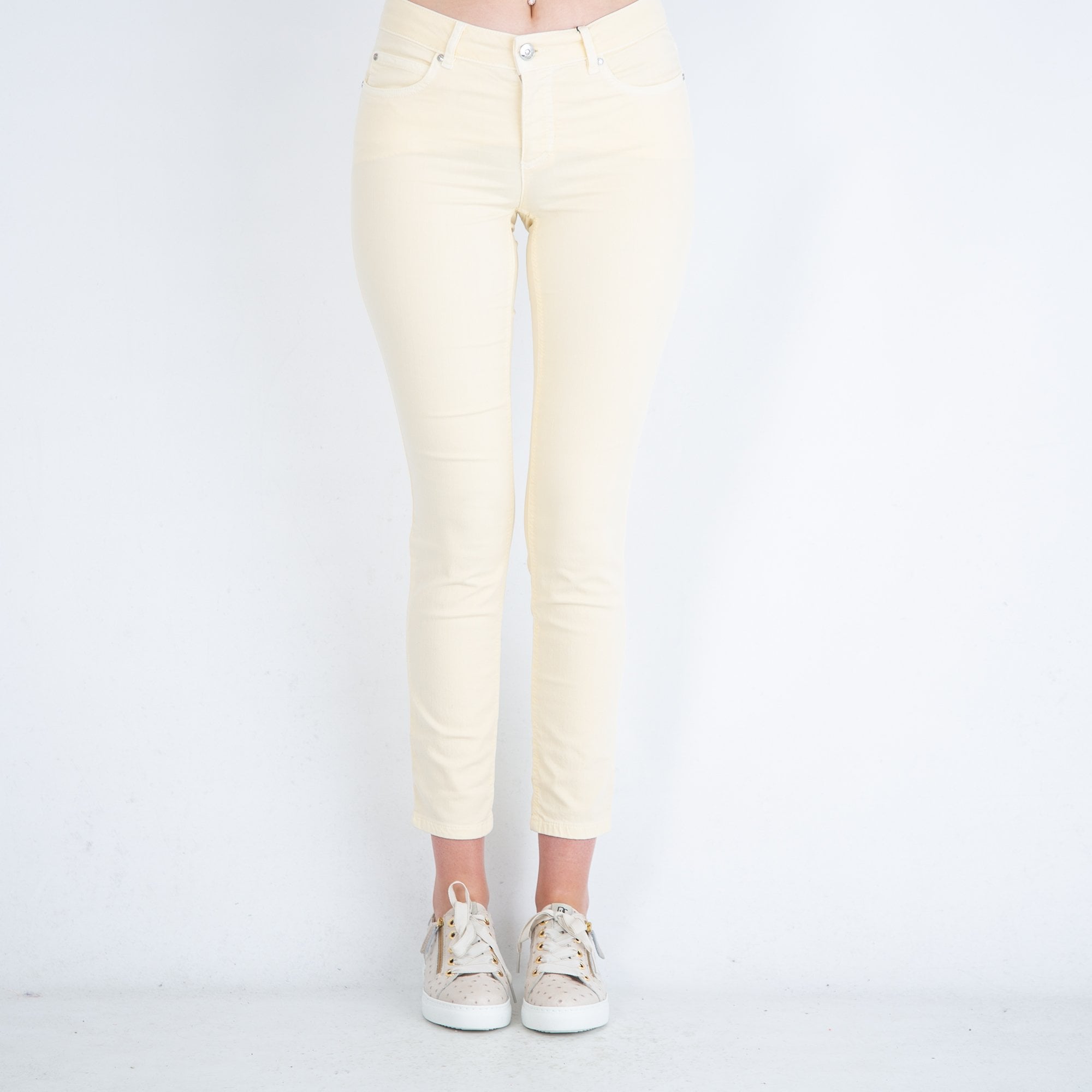 Oui Baxtor Skinny Ankle Grazer Jean Pastel Yellow