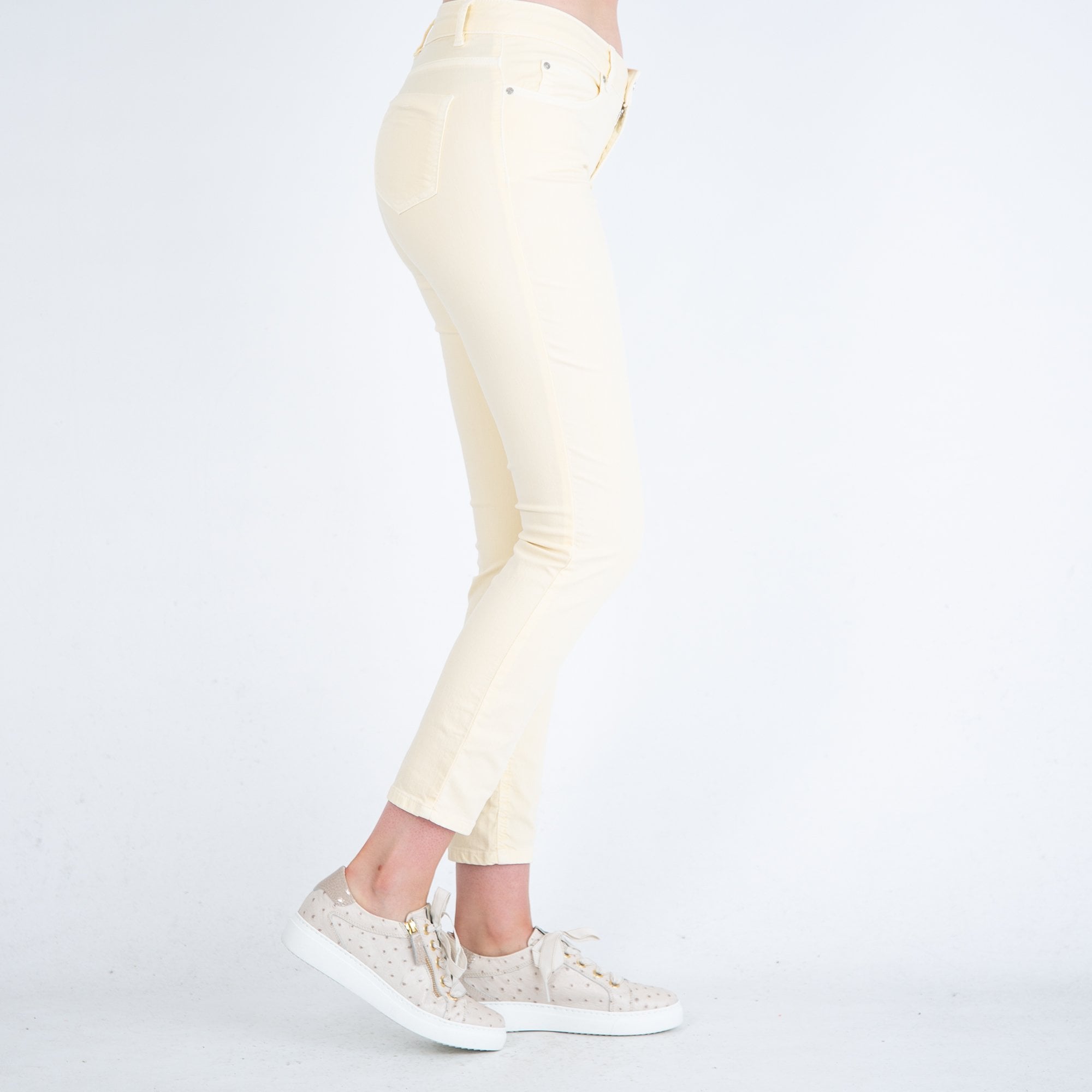 Oui Baxtor Skinny Ankle Grazer Jean Pastel Yellow