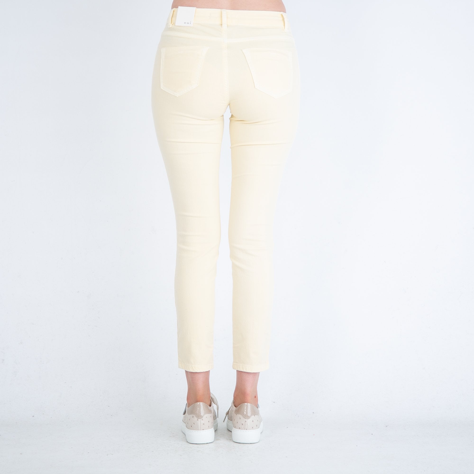 Oui Baxtor Skinny Ankle Grazer Jean Pastel Yellow