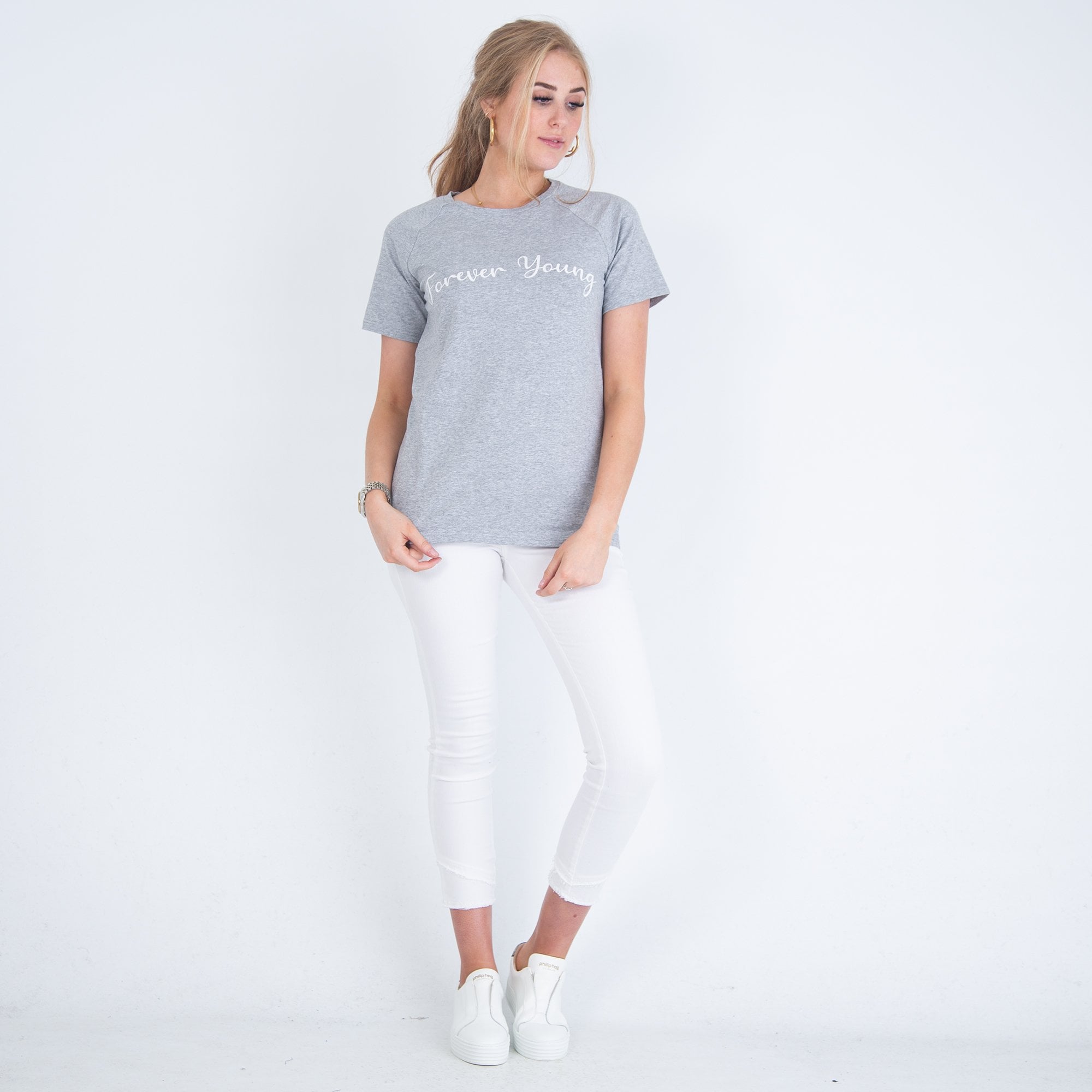 Zelly Forever Young Short Sleeve T-shirt Grey