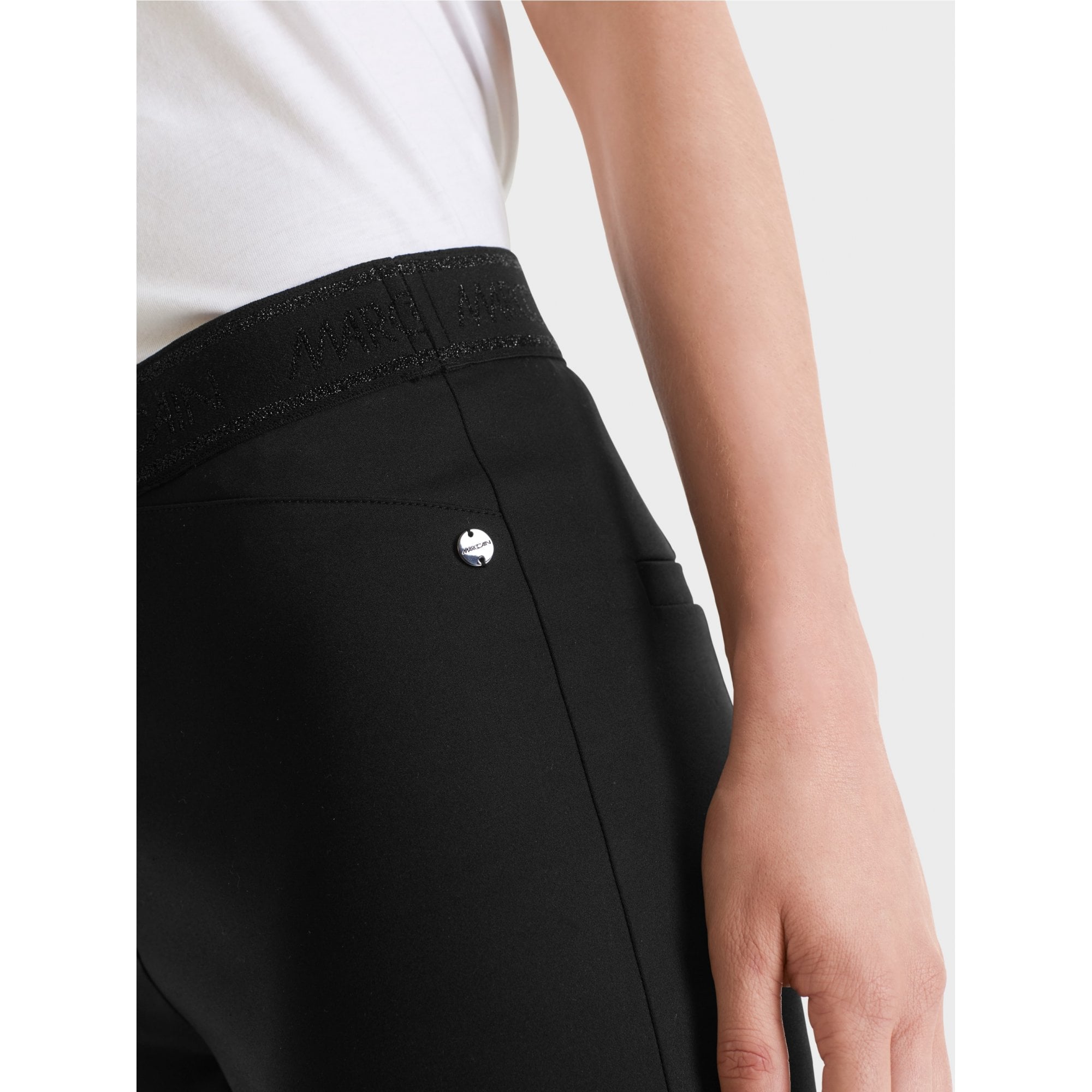 Marc Cain Slim Fit Stretch Cotton Trousers Black