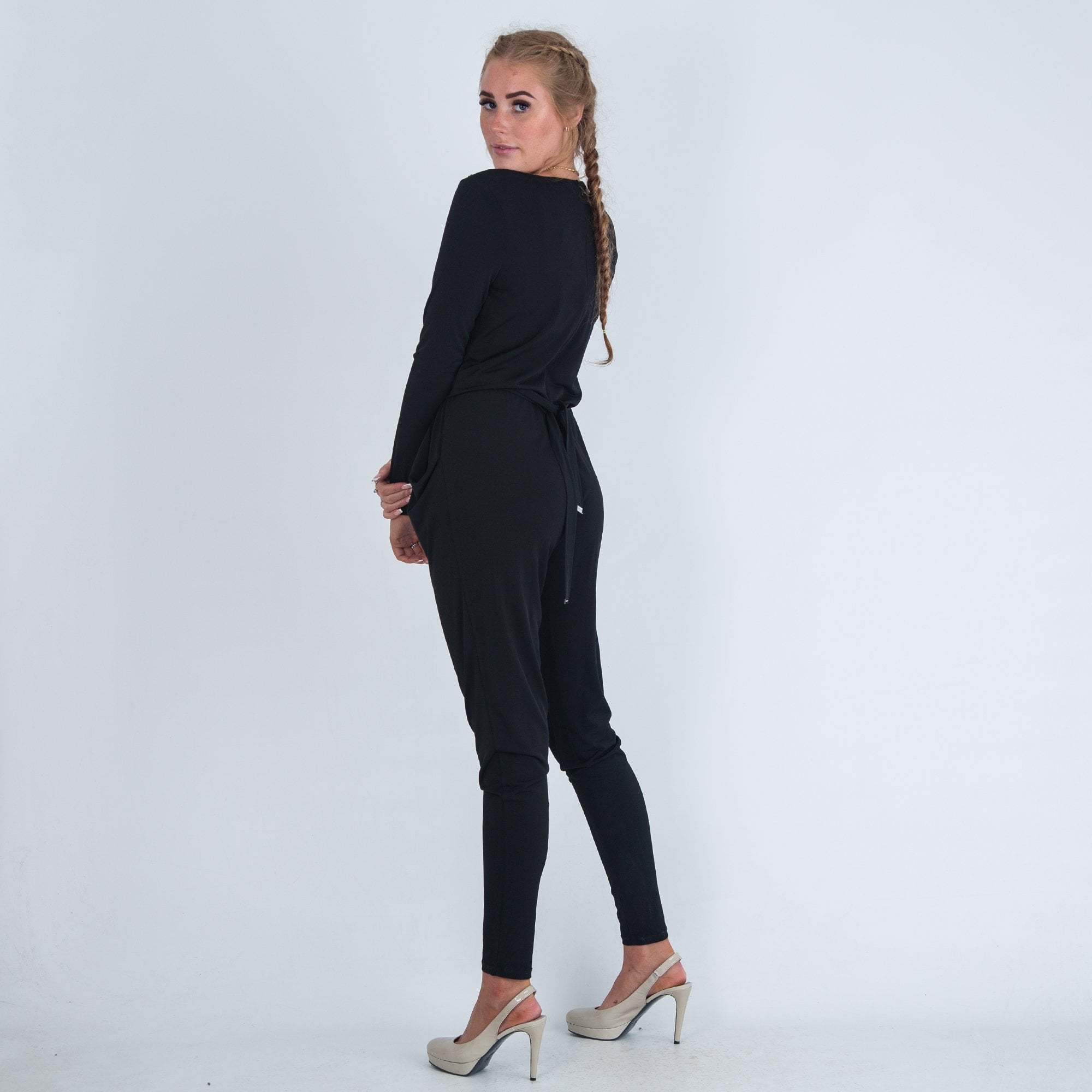 Michael Kors Cowl Neck Jumpsuit With Stud Detail Black