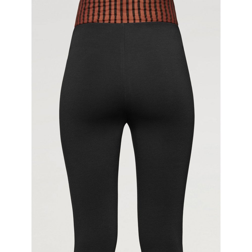 Wolford Faux Leather Fabric Back Jo Leggings Black