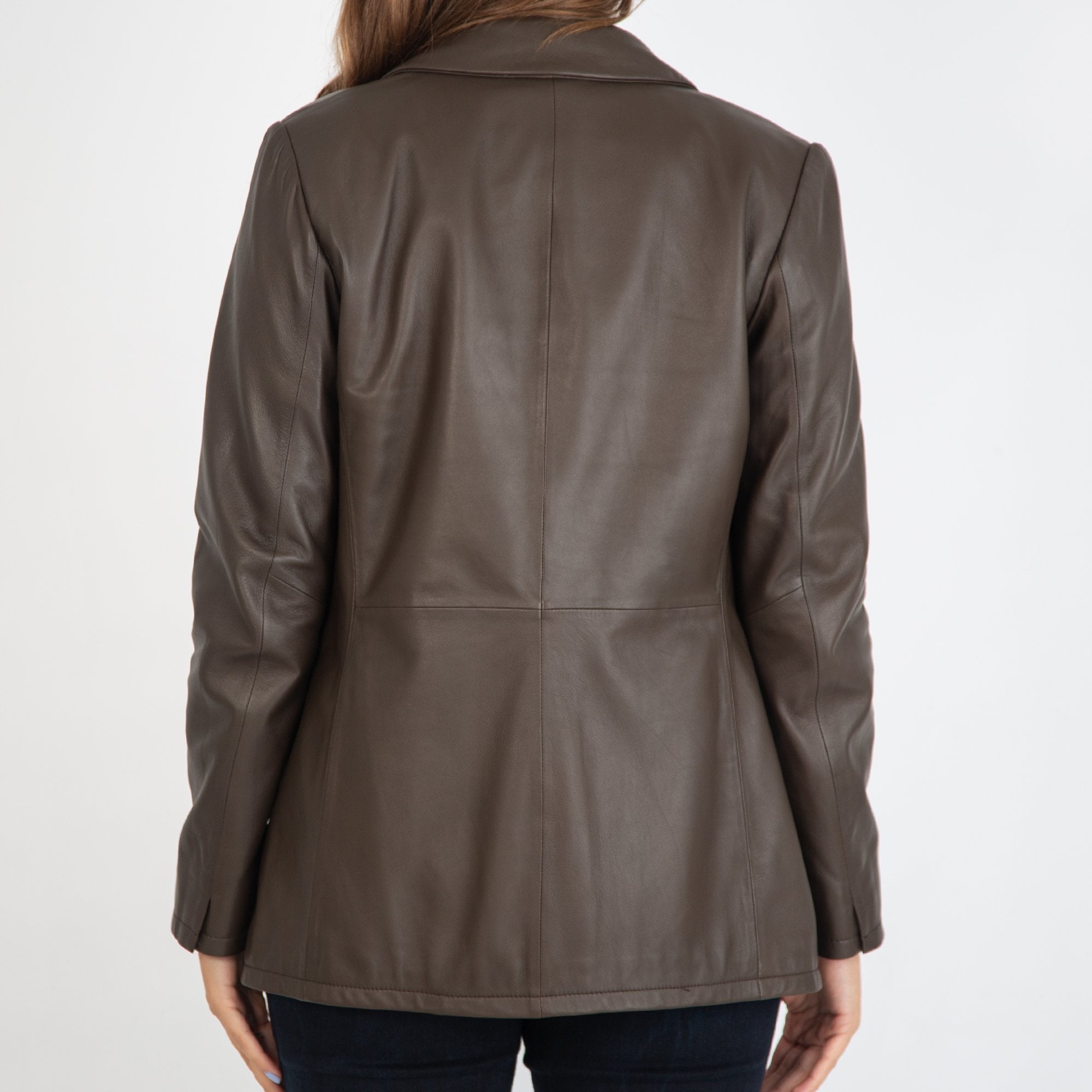 Oakwood Meg Leather Single Button Jacket Brown