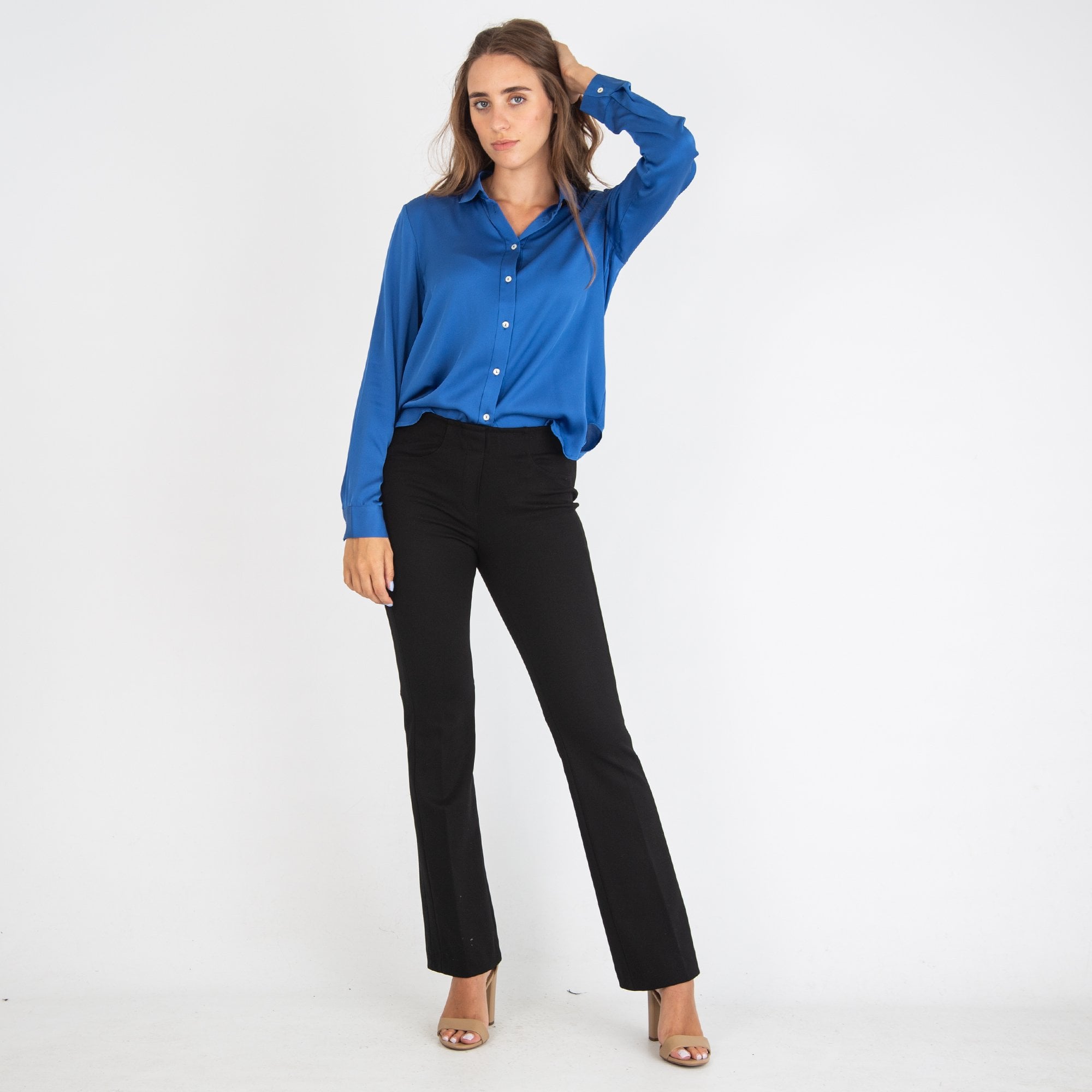 Silk95 Monte Carlo Plain Shirt Blue