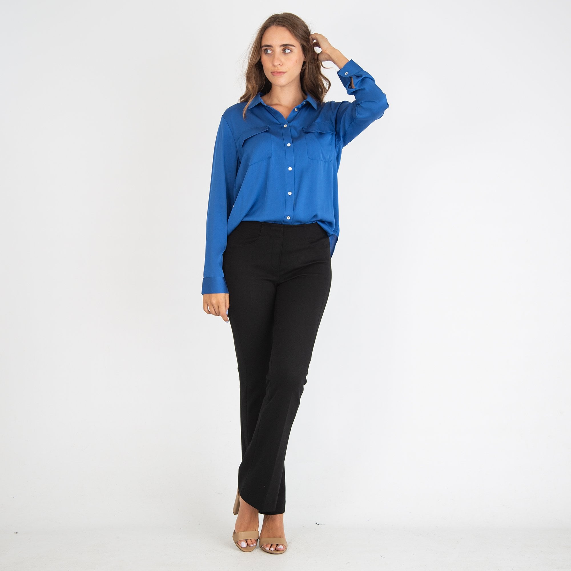 Silk95 Monte Carlo Shirt With Pockets Blue