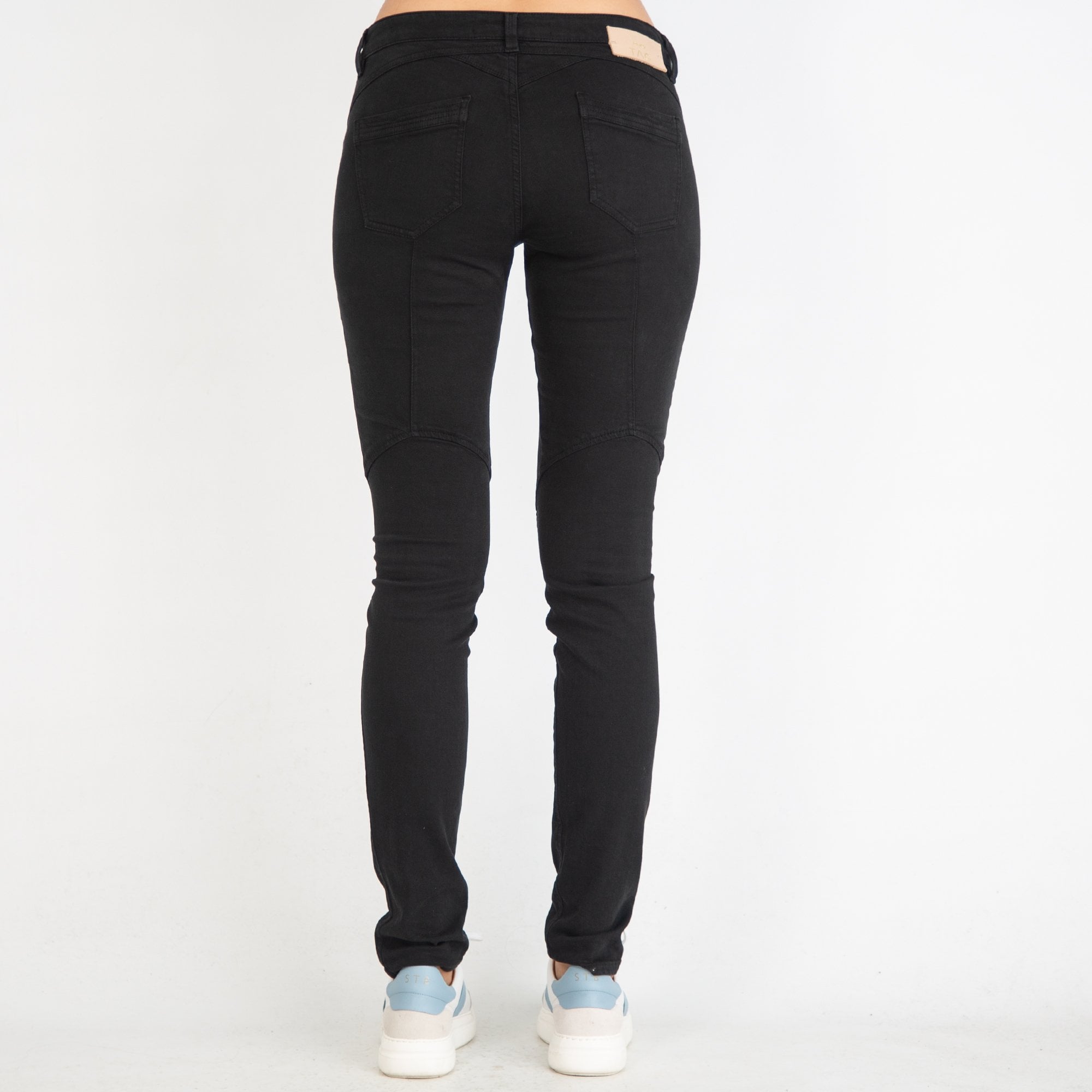 Pinko Low Rise Stitched Skinny Jeans Black