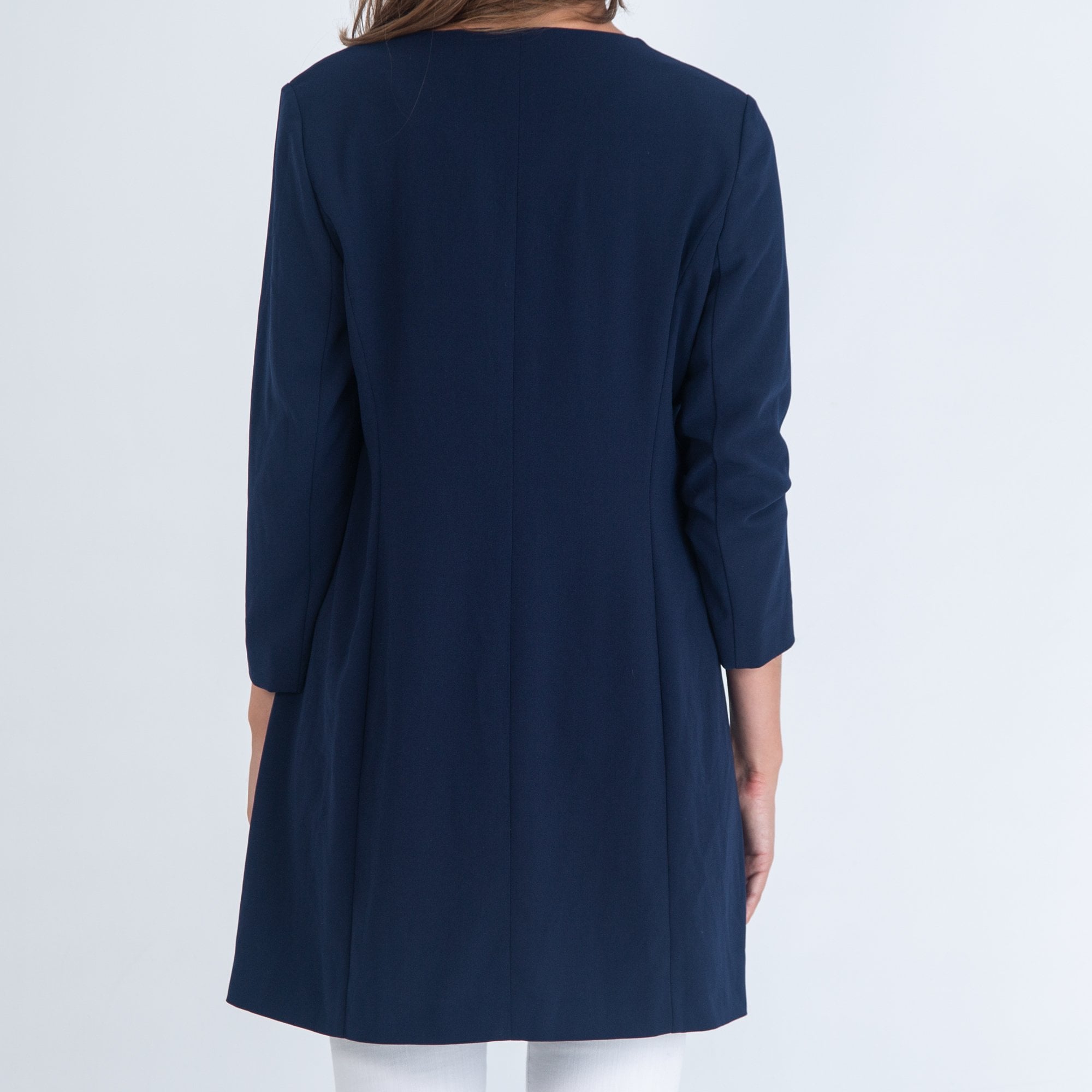Dexterior E To E Crepe Coat Navy