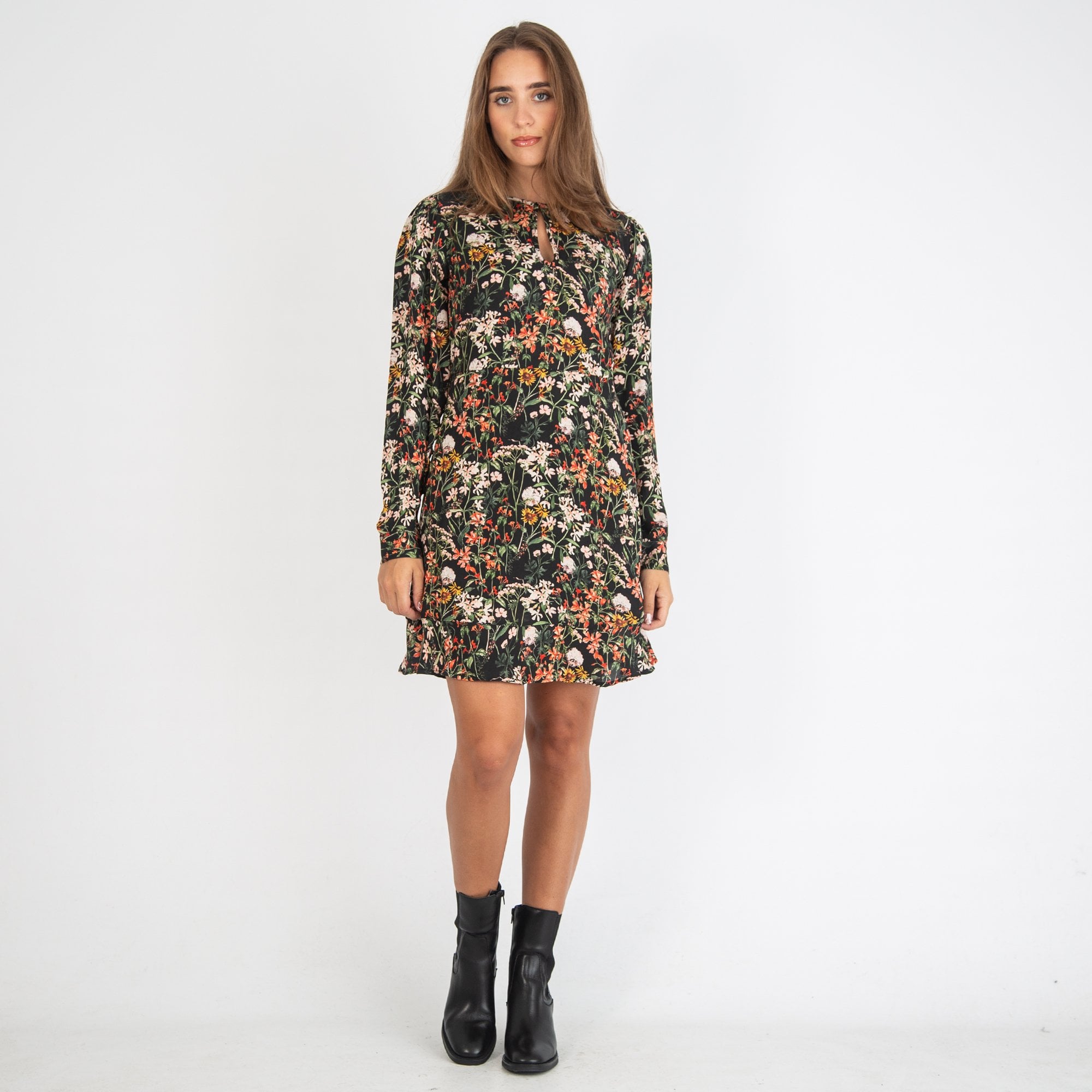 Scotch & Soda Floral Ruffle Hem Dress Multi