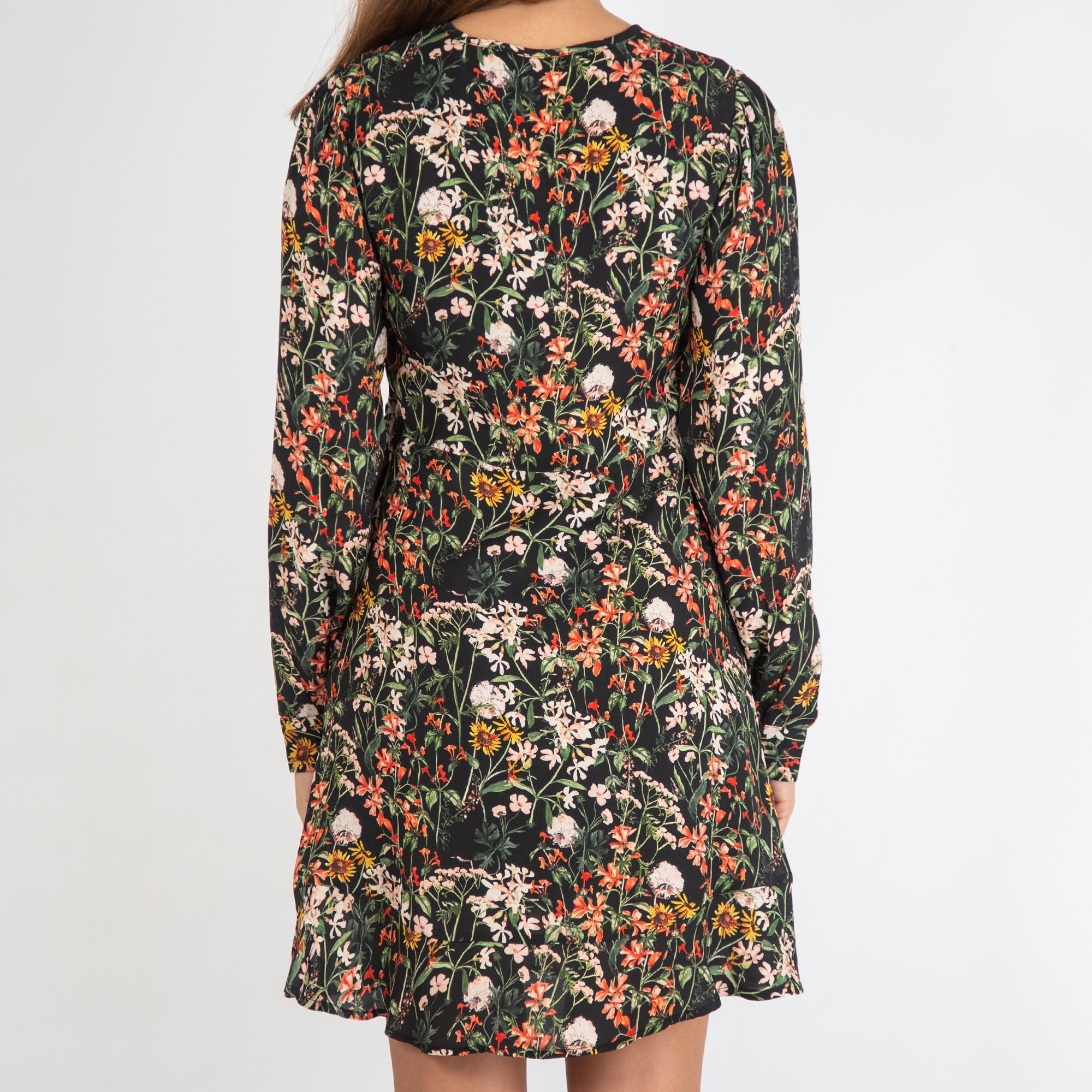 Scotch & Soda Floral Ruffle Hem Dress Multi