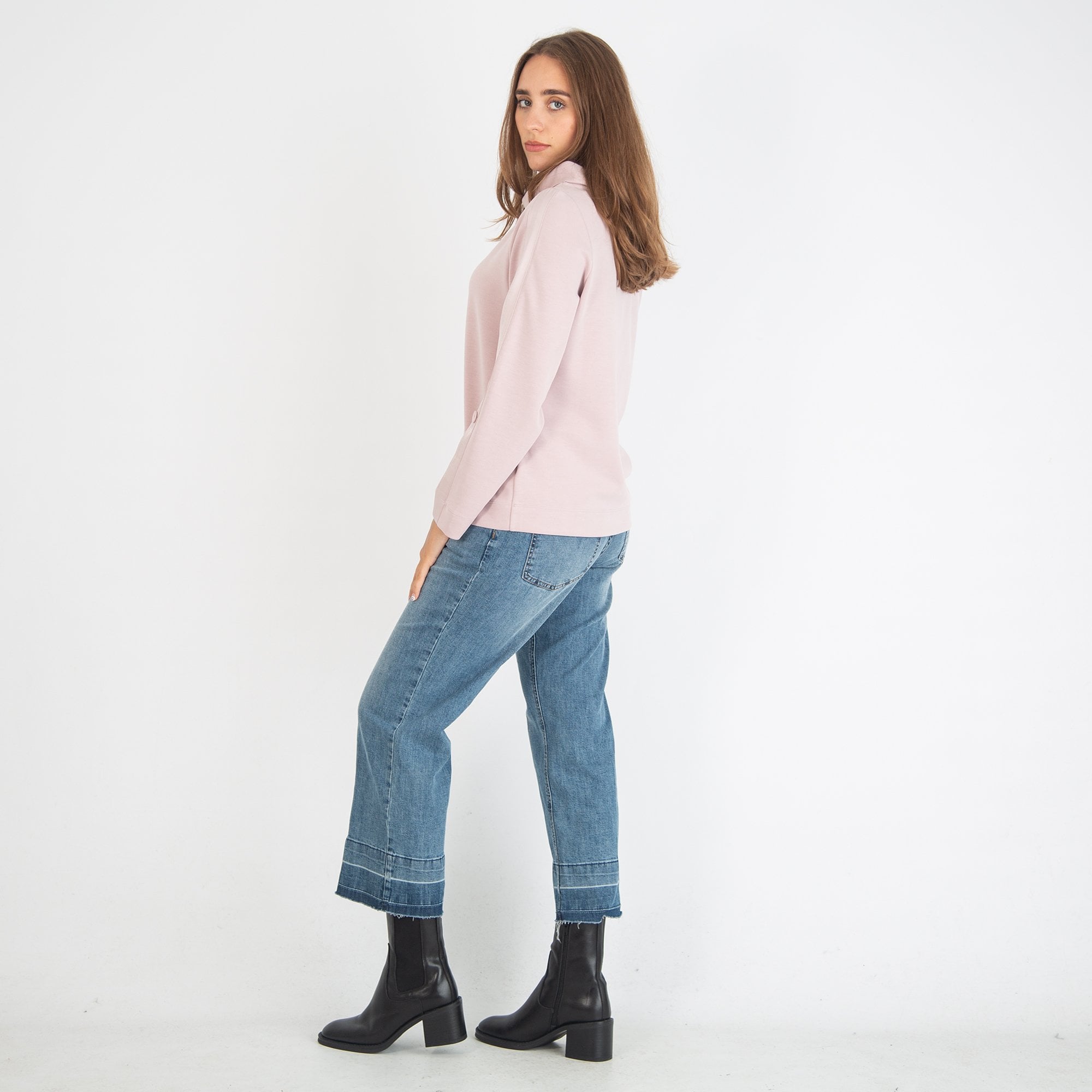 Simclan Roll Neck Cupro Top Light Lilac