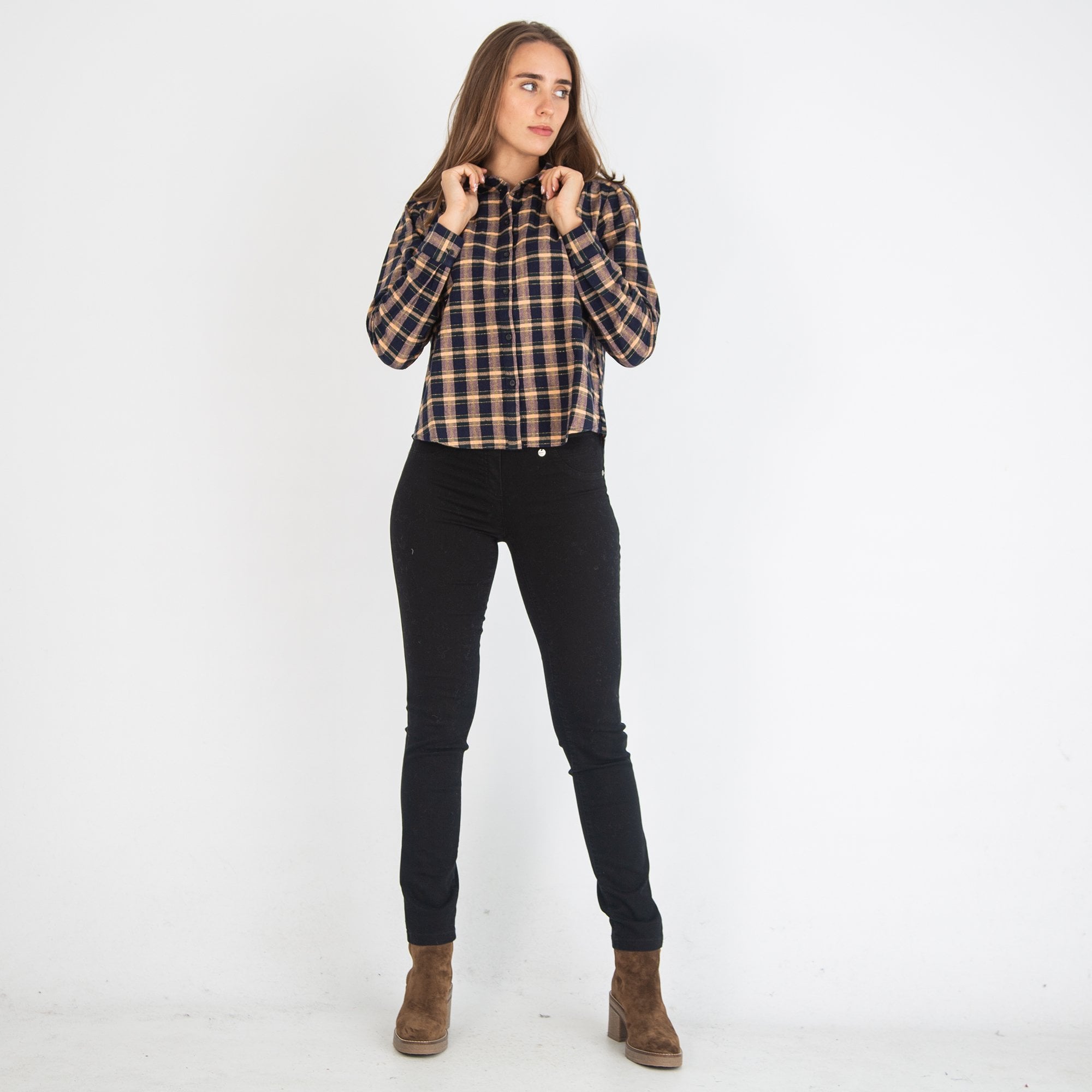 Scotch & Soda Slim Fit Check Shirt Navy