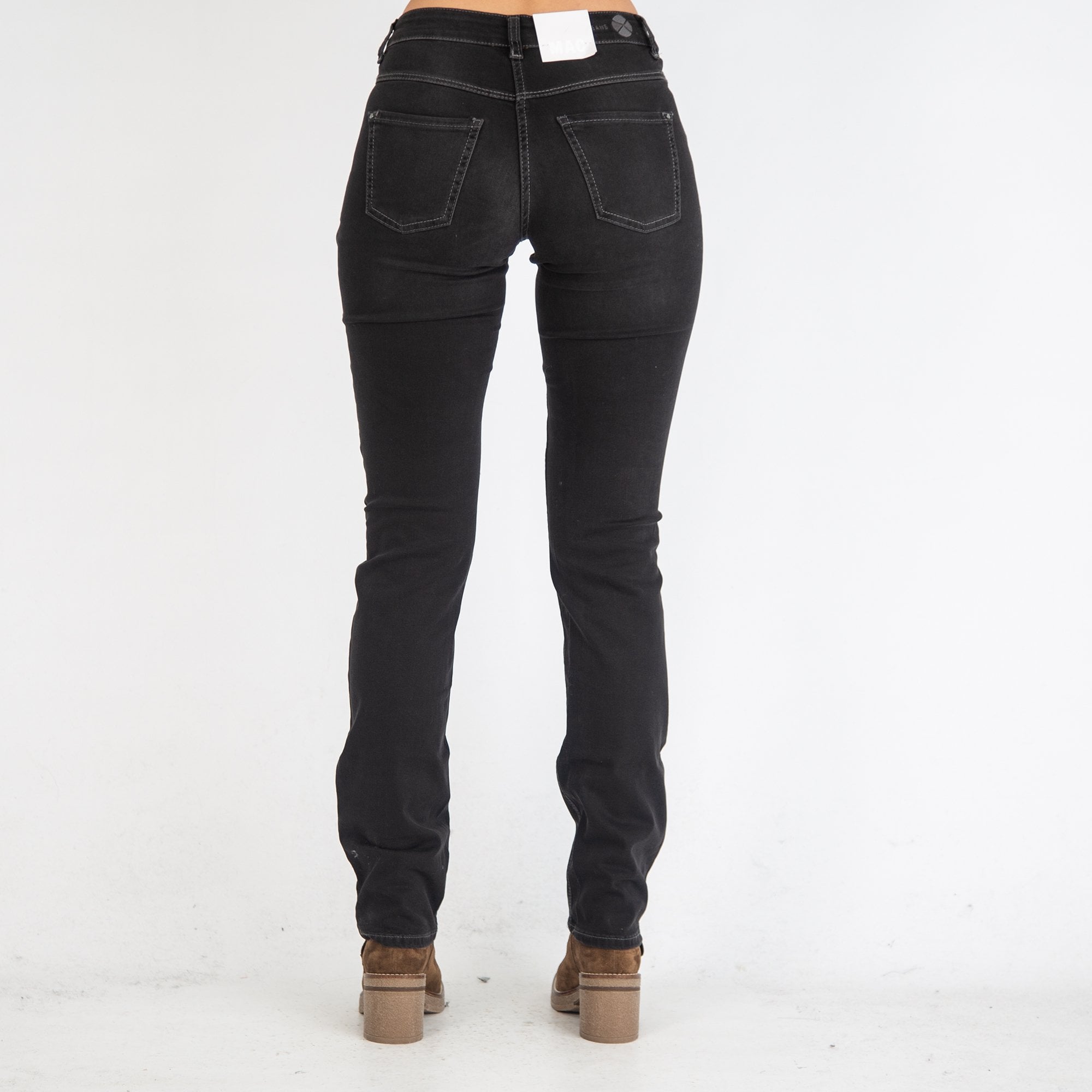 Mac Straight Leg Jean Soft Black D925 34L