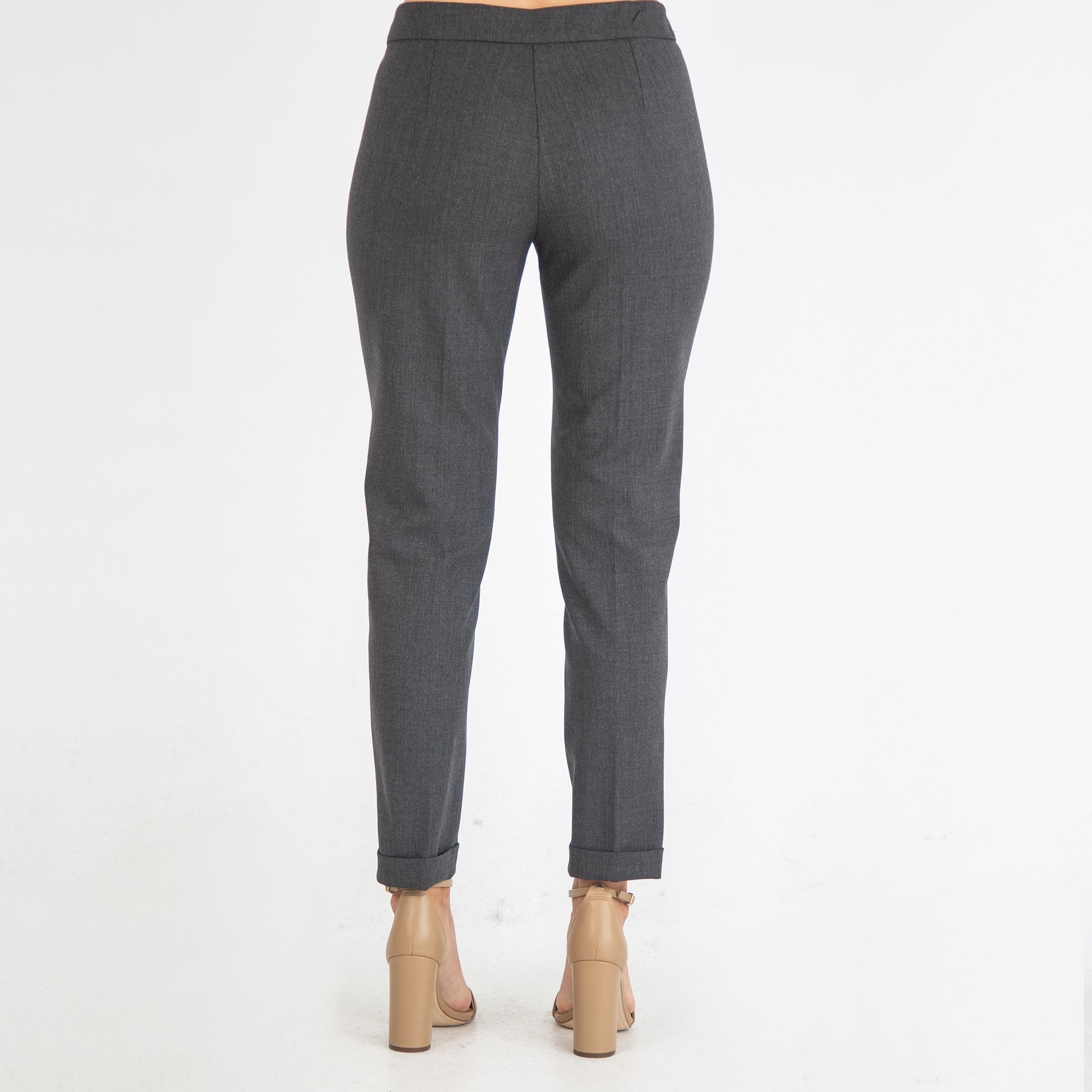 D.Exterior Cropped Narrow Tailored Pant Grey
