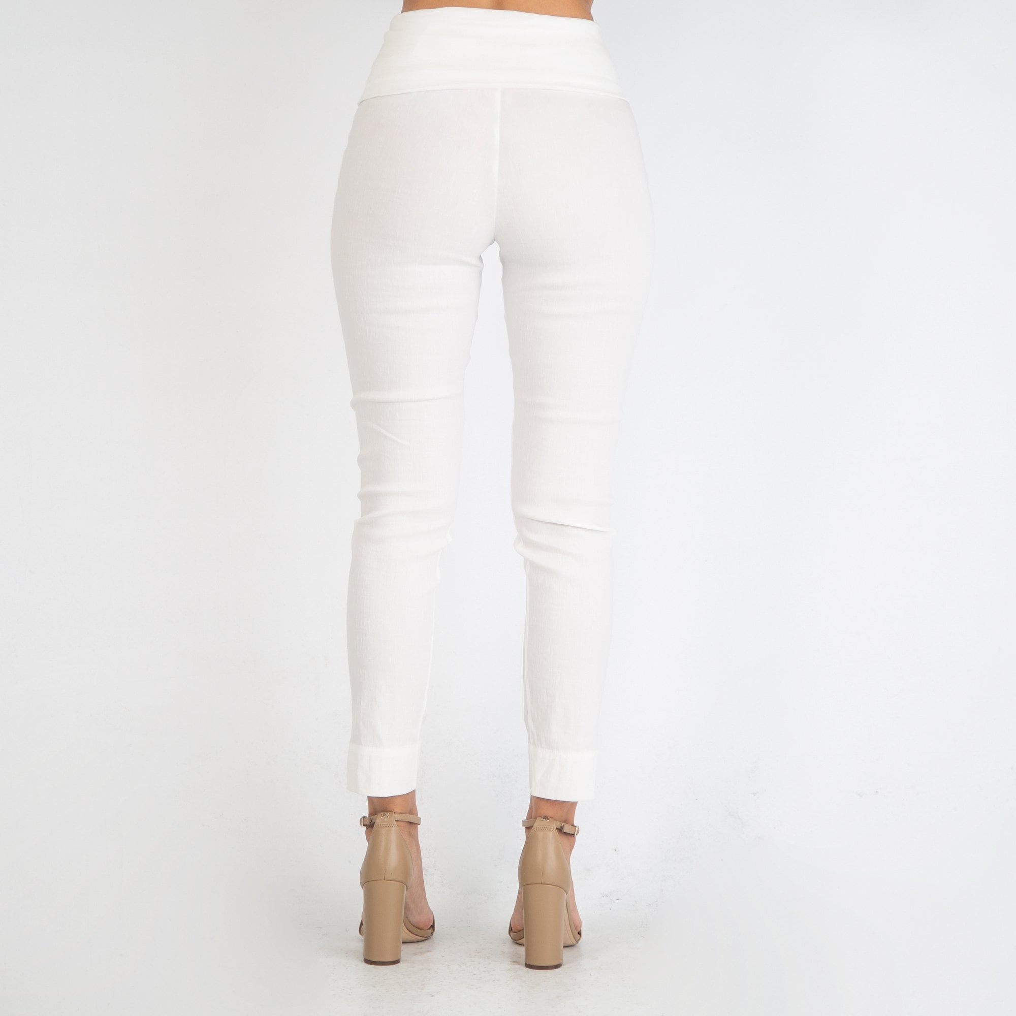 Crea Stretch Linen Pant Off White