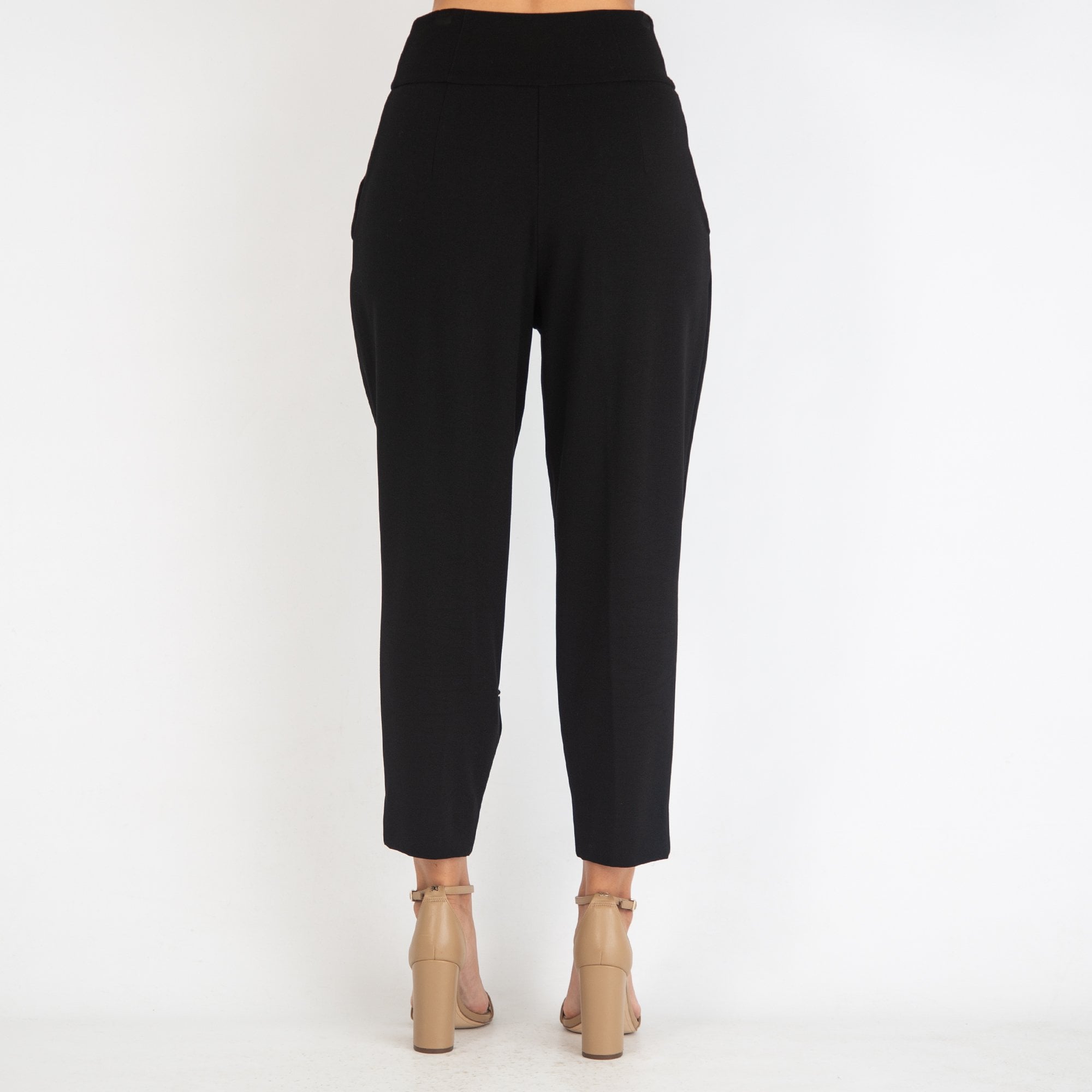 Isabel De Pedro 3 Button High Waist Crop Trouser Black