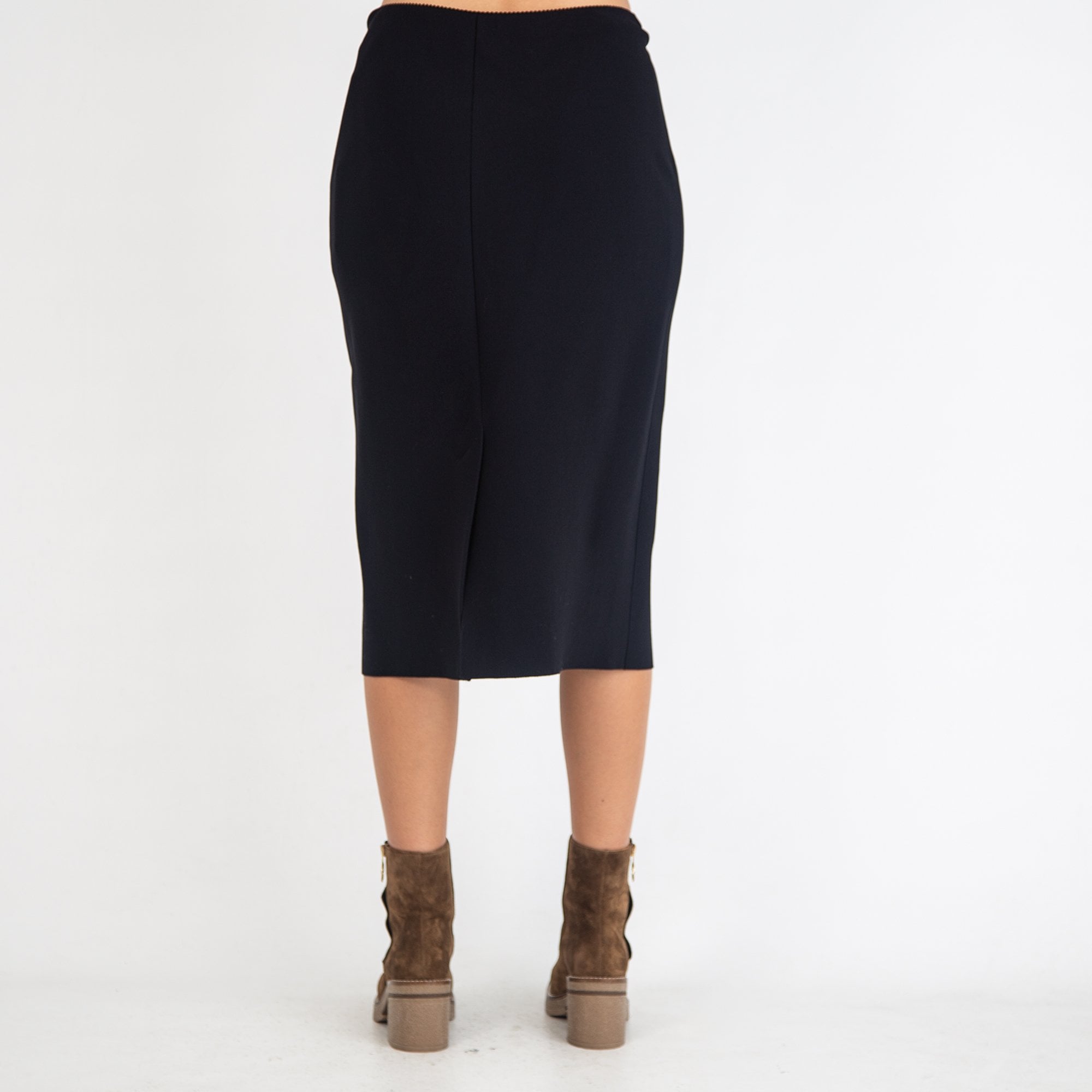 Marc Cain Knitted Pencil Skirt Navy