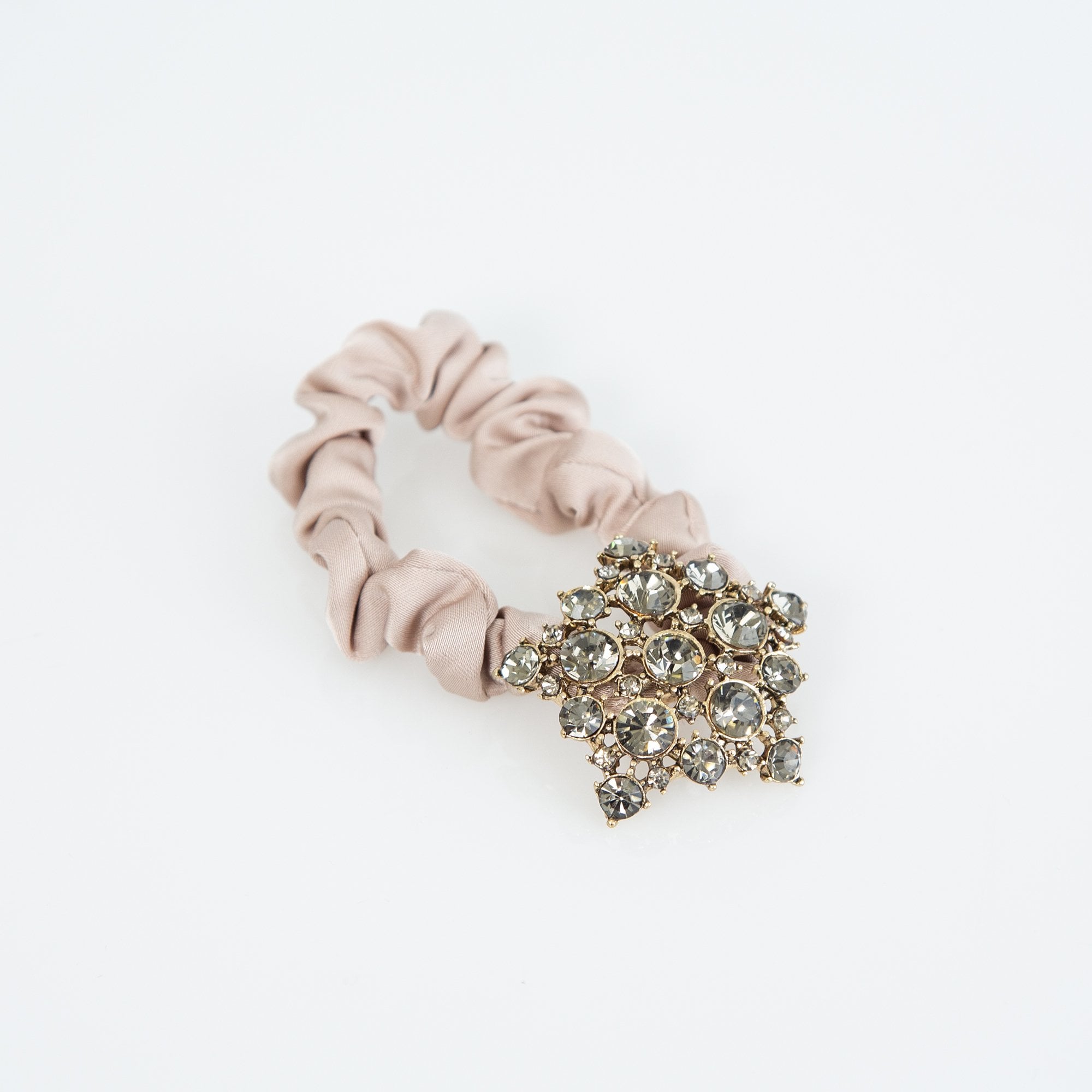 Zelly Crystal Star Scrunchie Taupe