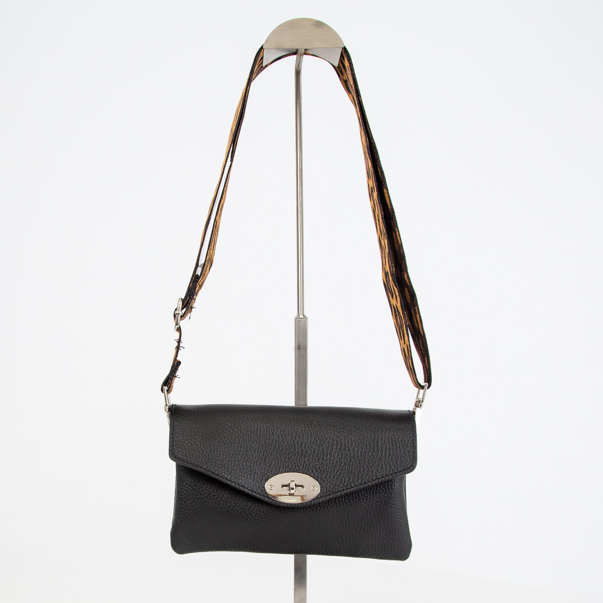 Sister ME Leopard Print Wide Bag Strap Tan/Black/Brown