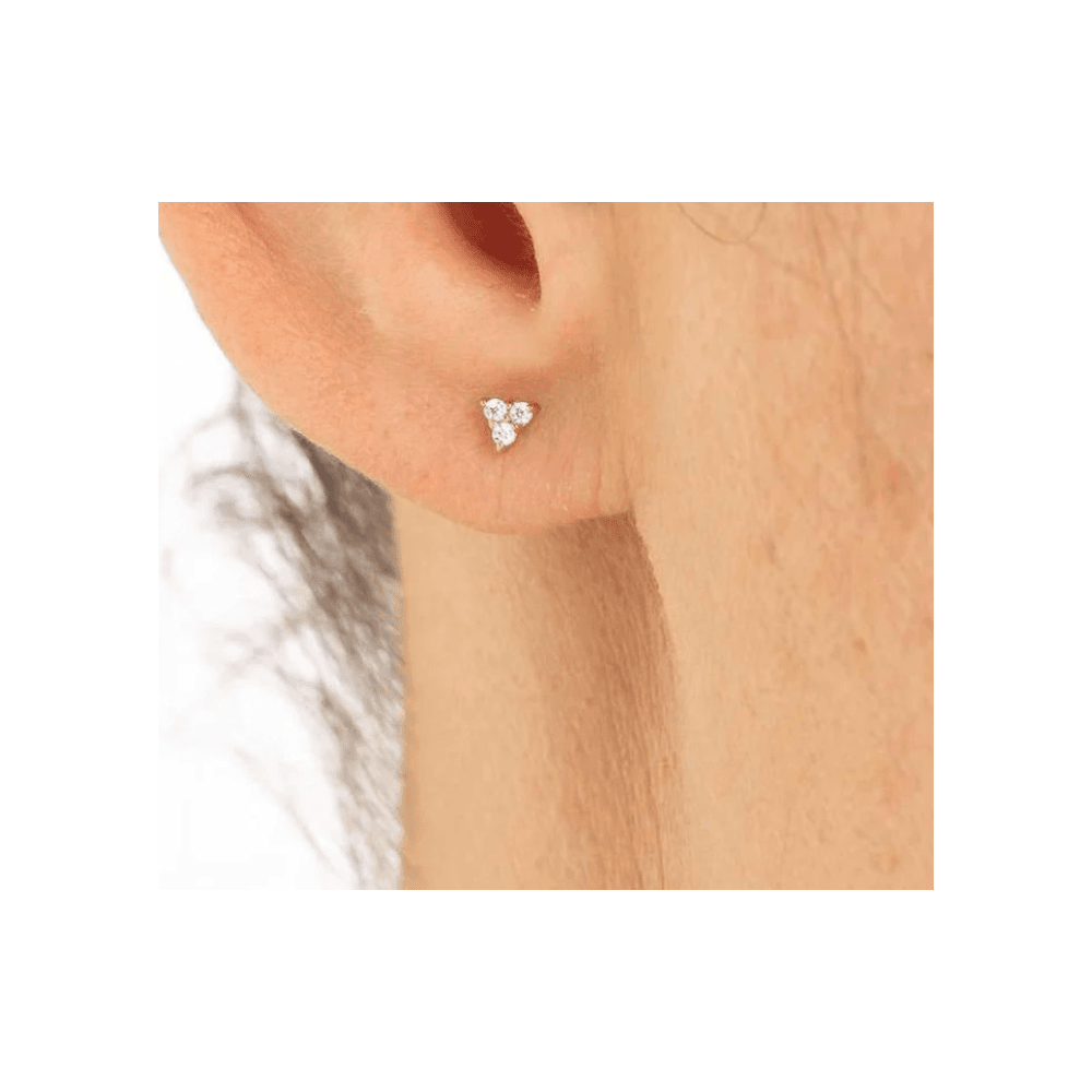 Scream Pretty Sparkling Trinity Set Of Three Earrings Gold