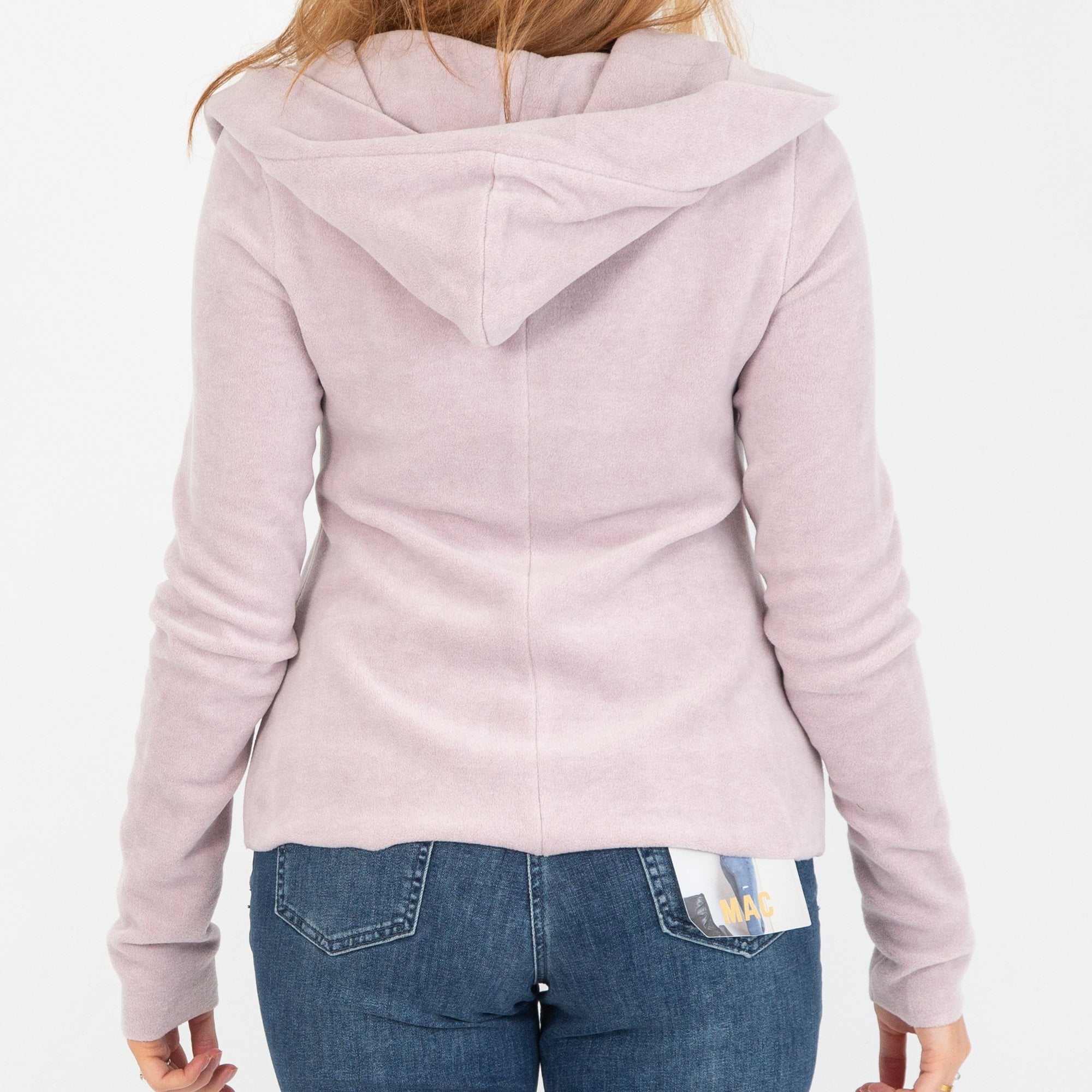 Simclan Fitted Zip Hooded Fleece Jacket Lilac