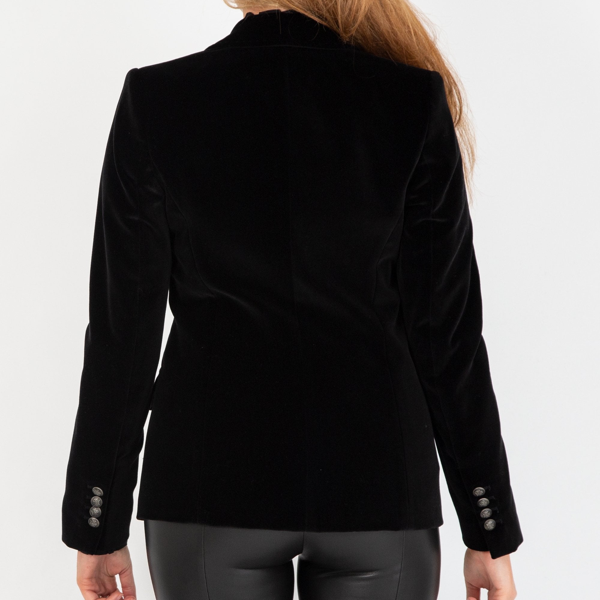 Bariloche Circon Smart Two Button Velvet Jacket Black