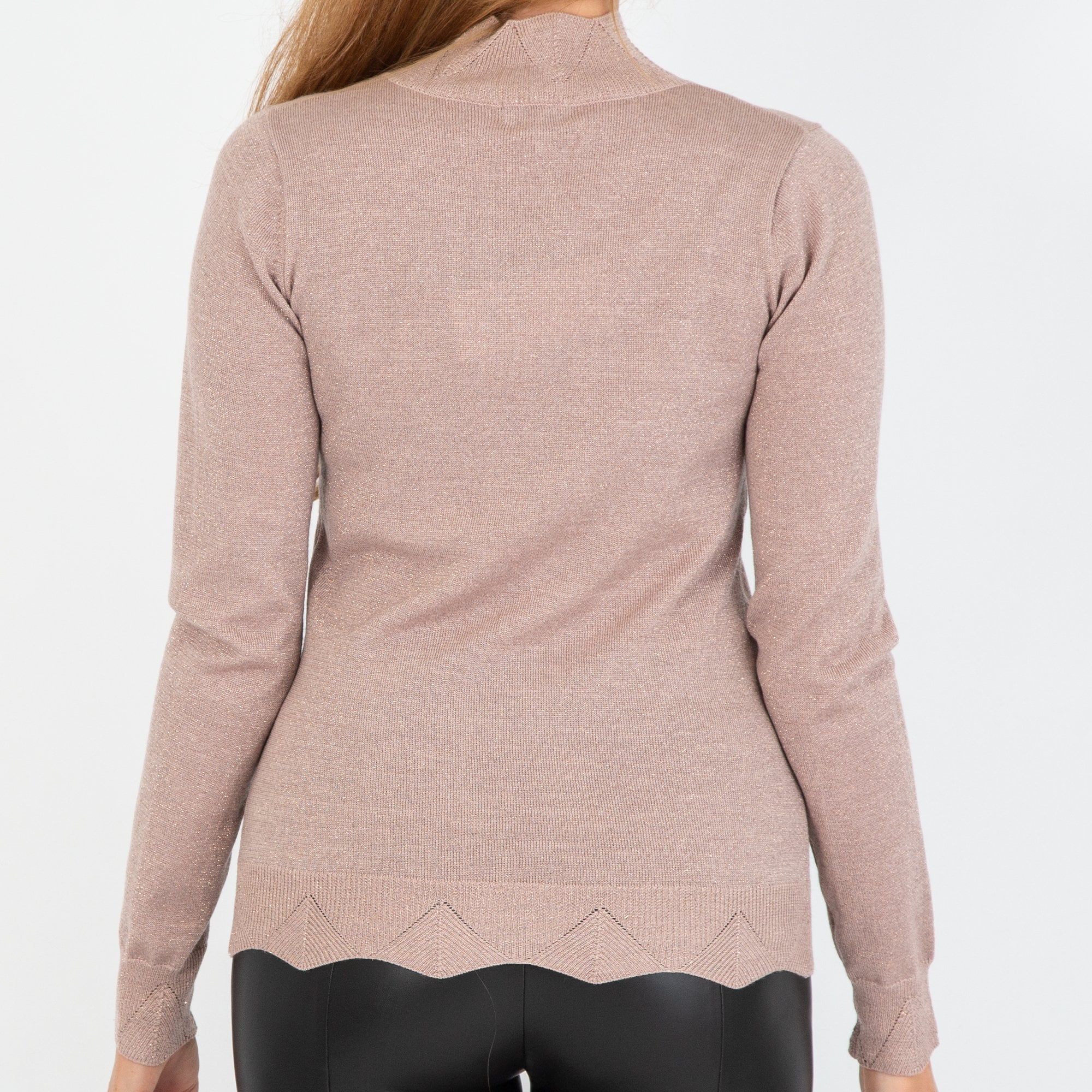 Dea Kudibal Sparkle High Neck Sweater Rose Gold