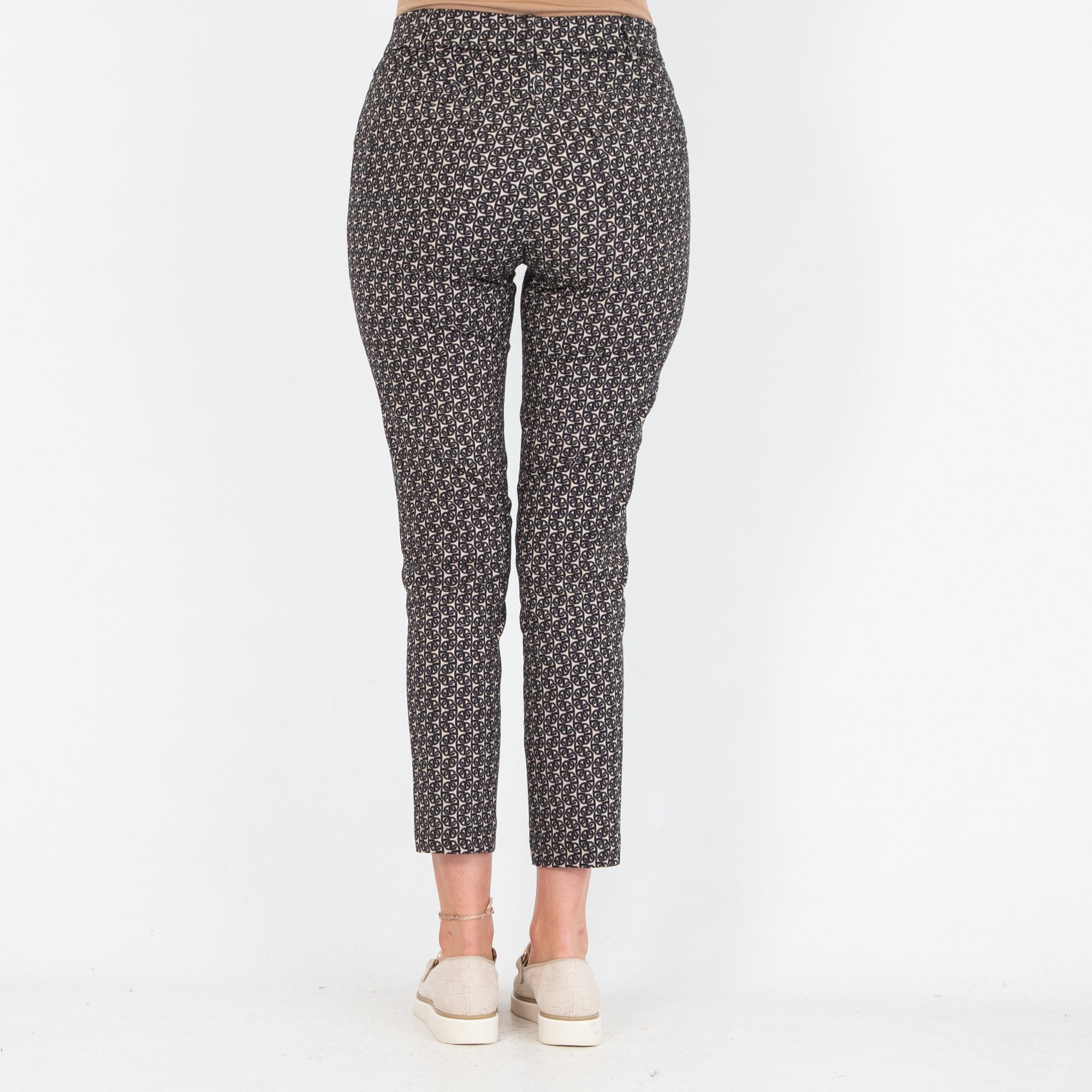 Bariloche Campello Chain Print Slim Fit Trouser Black/cream