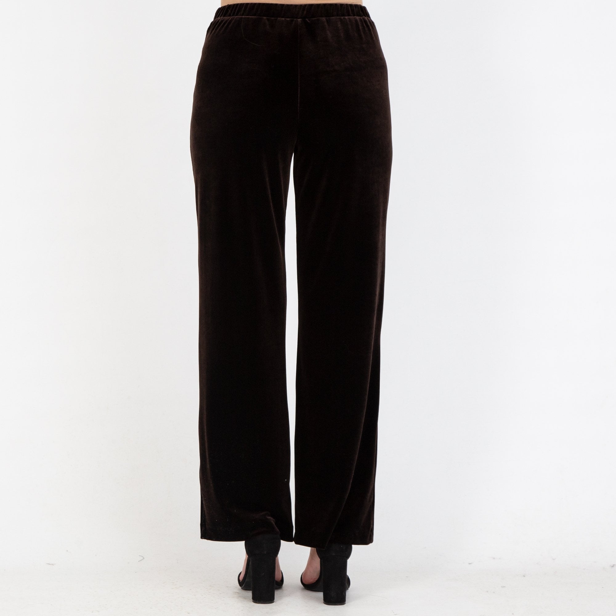 Tia Flared Velvet Trouser To Match Blazer Deep Brown 39
