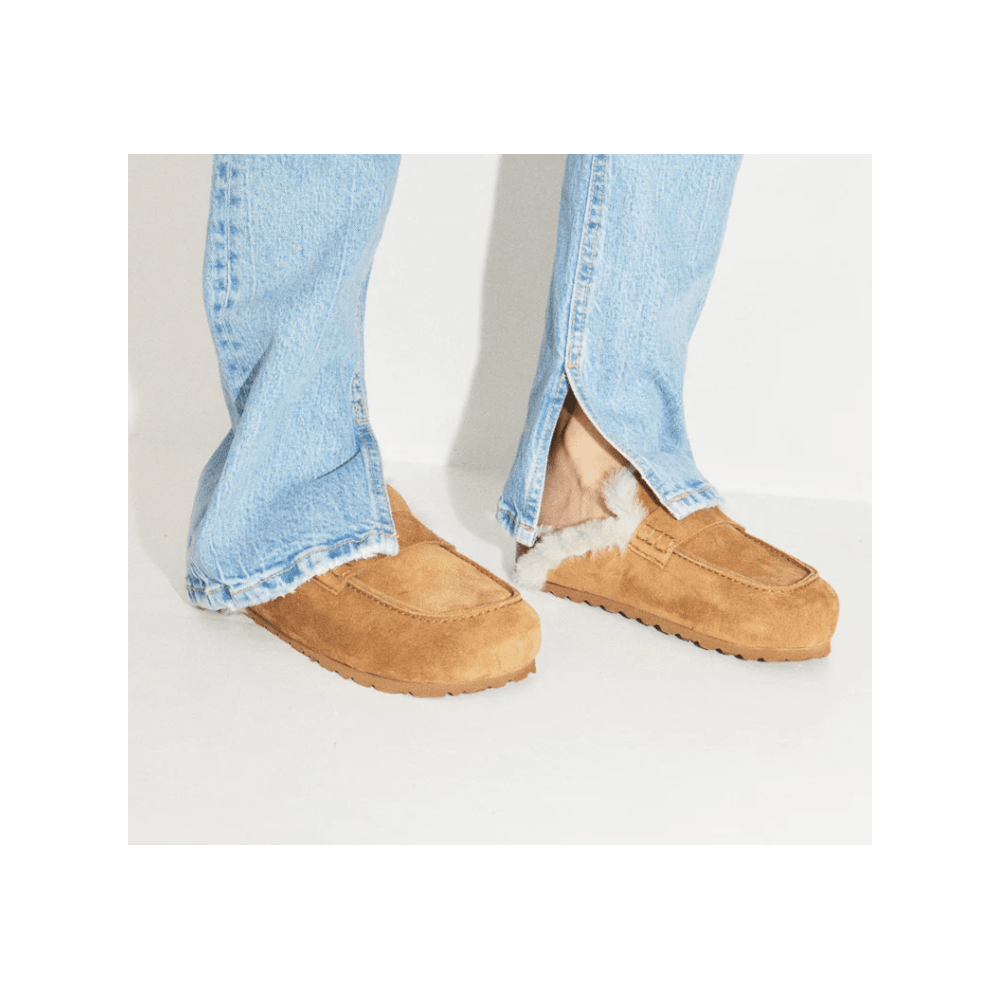 Philip Hog Lina Suede Mule House Shoe Tan