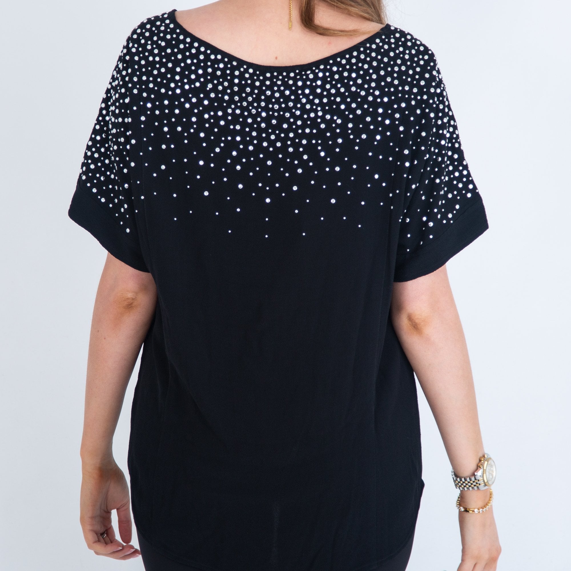 Michael Kors Scatter Stud Top Black