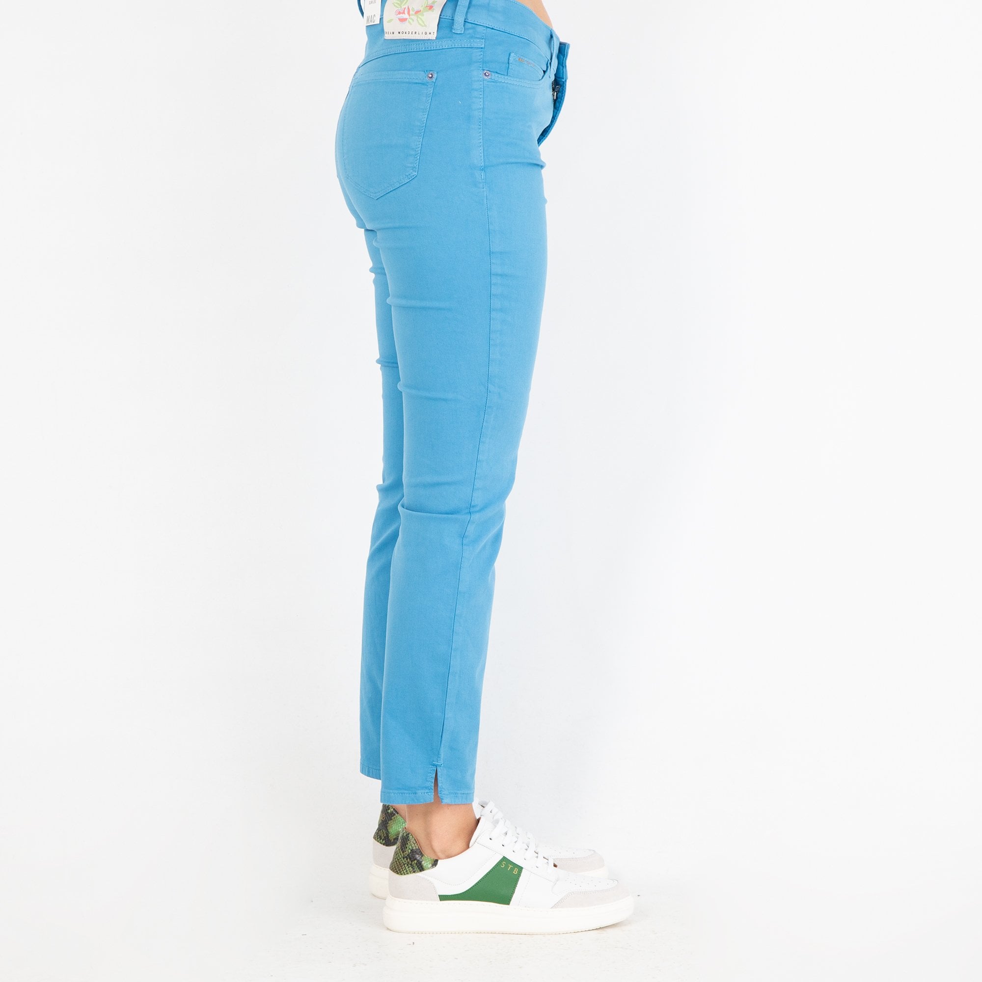 Mac Super Soft Slim Jean With Mini Ankle Split Bright Blue 156r 28L