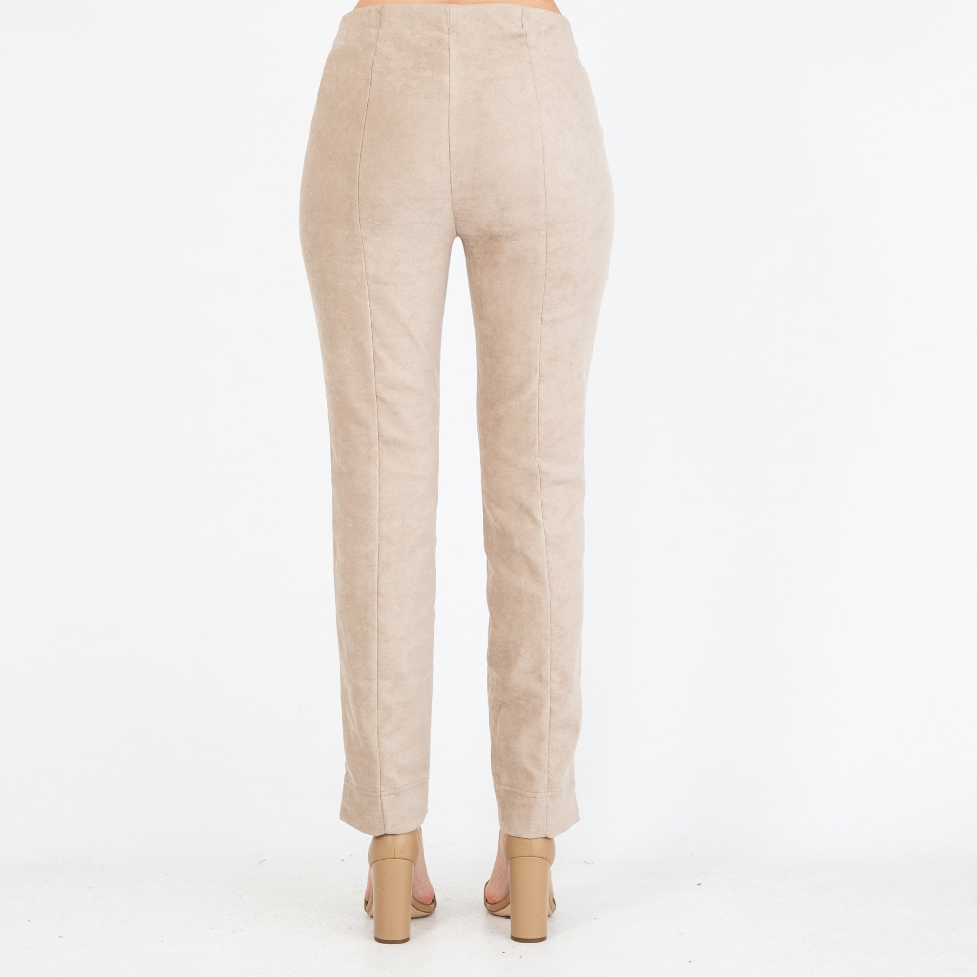 Robell Rose Super Slim Fit Faux Suede Trouser Sand 14