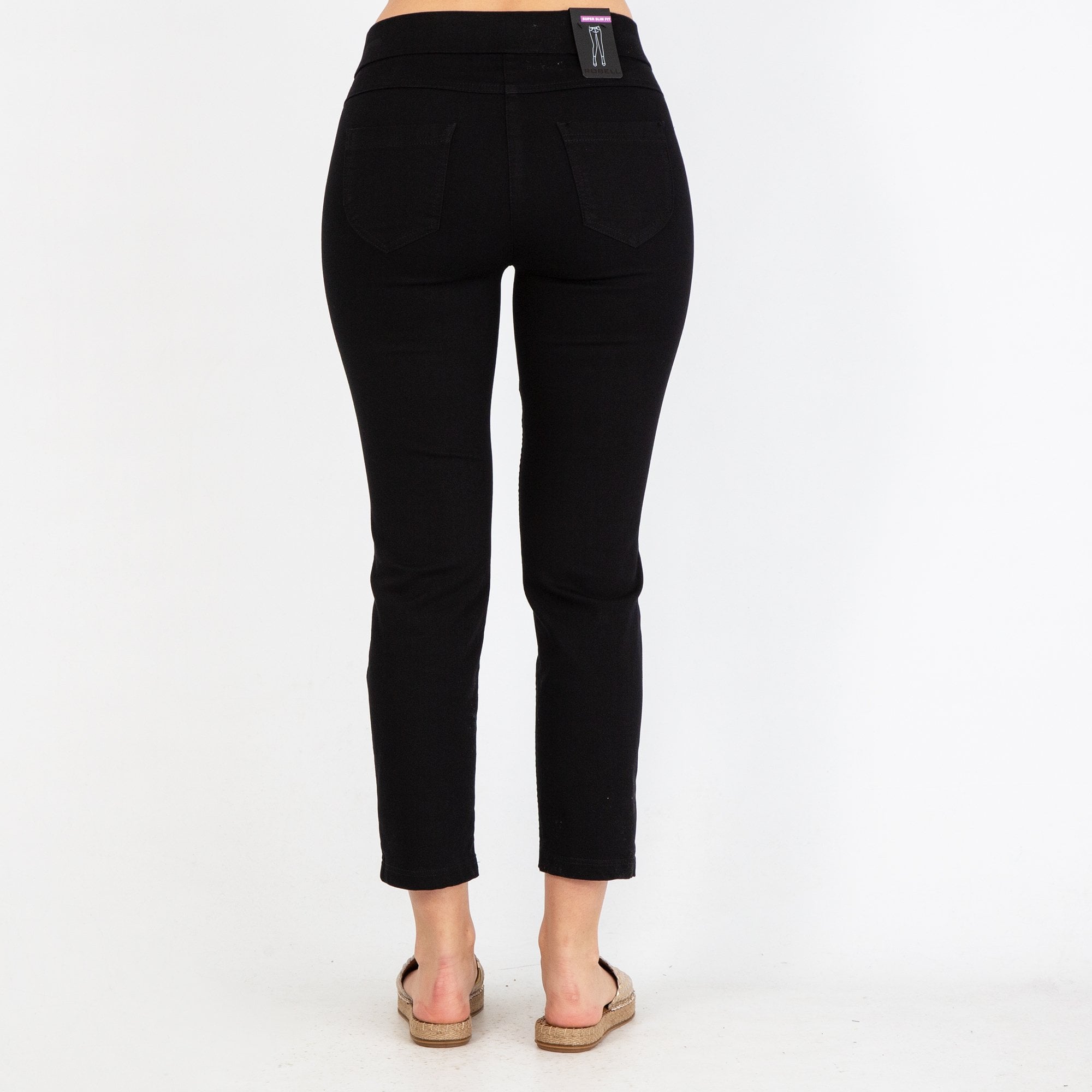 Robell Rose 09 Pull On Stretch Skinny Cotton Jeans Black 90