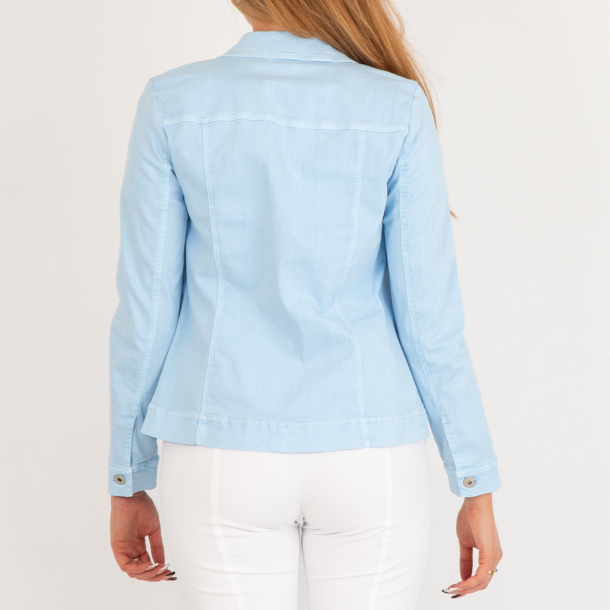 Robell Happy Washed Denim Jean Jacket Baby Blue 611