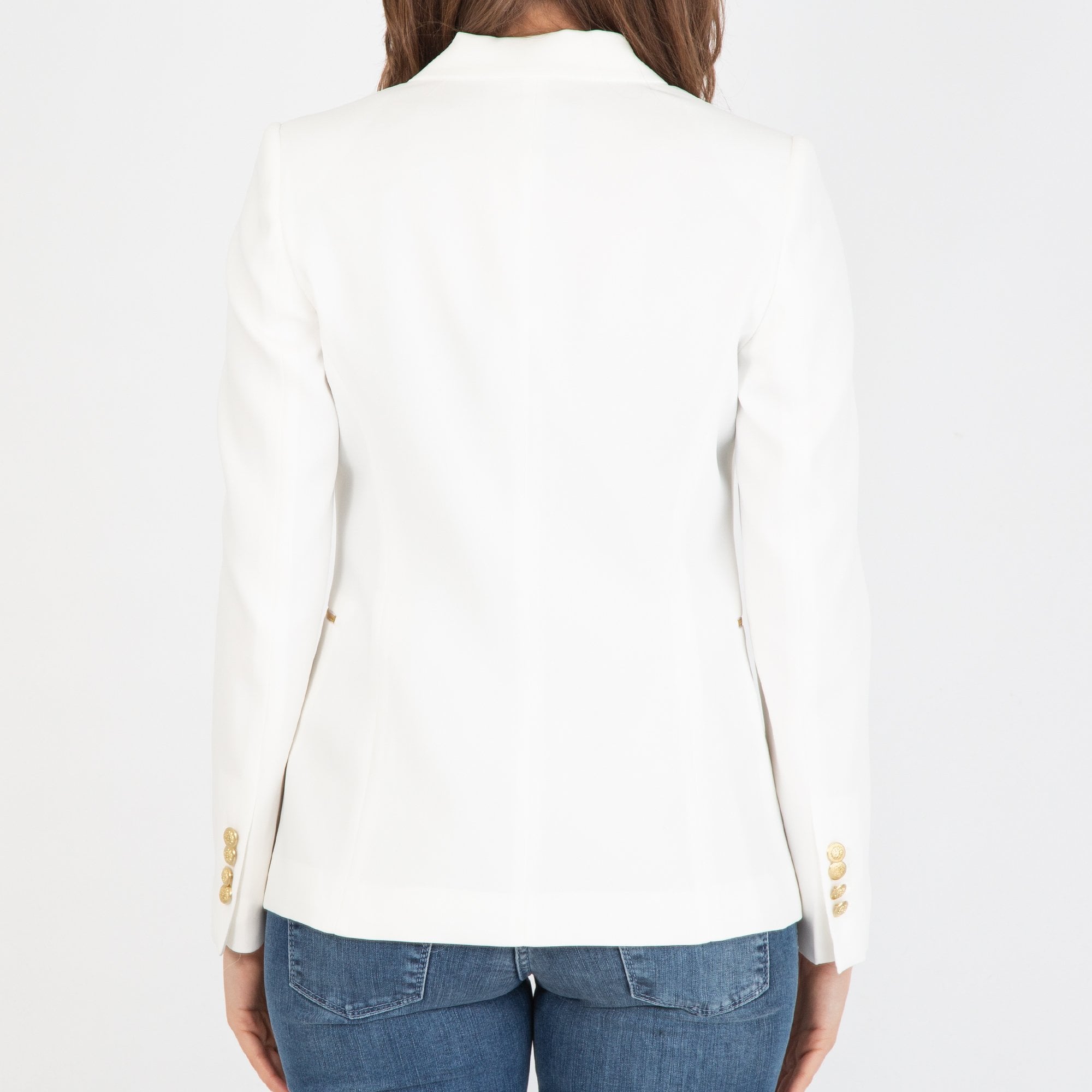 Bariloche Tudela Smart Blazer Jacket With Gold Hardware Off White
