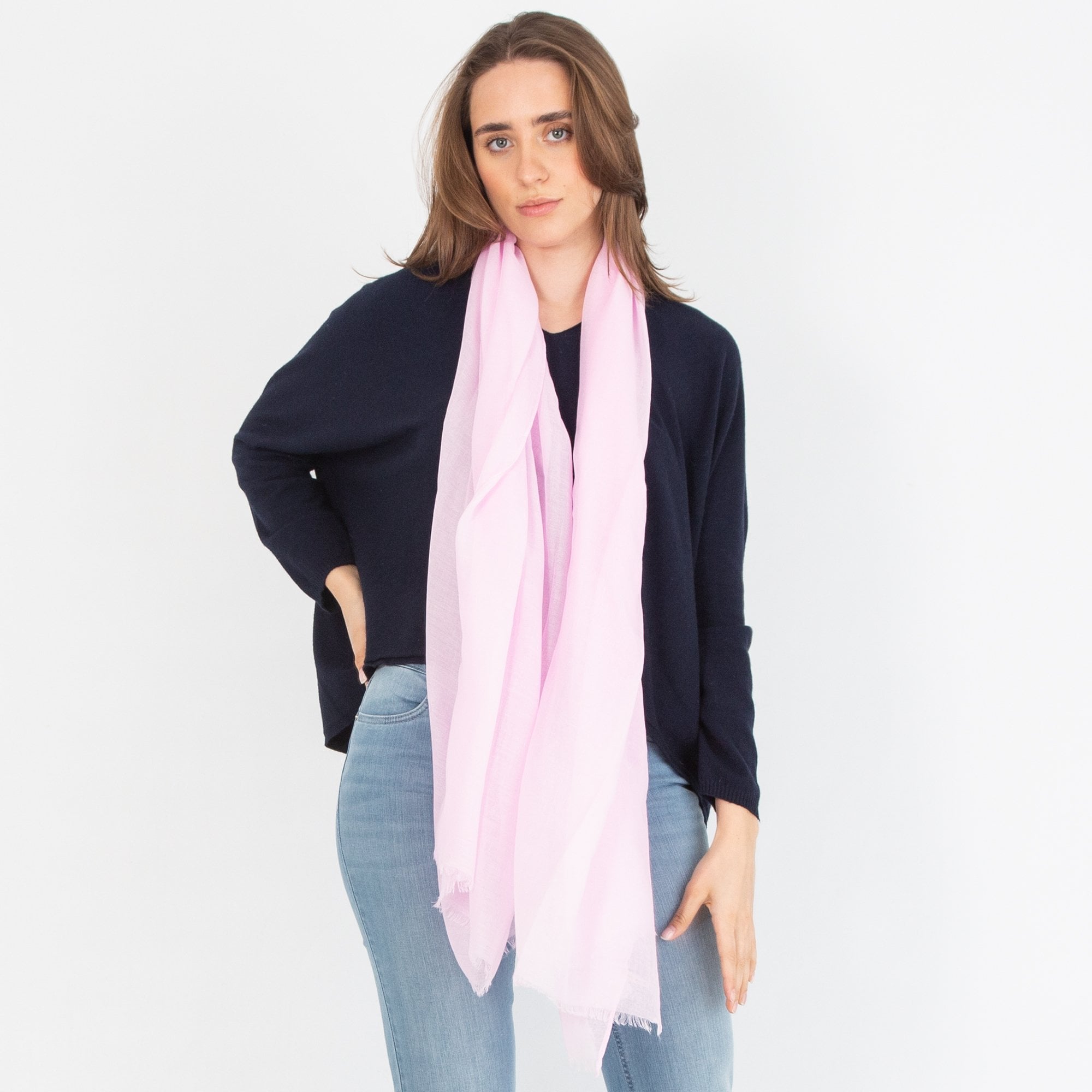 Sister PR Plain Fine Knit Scarf Bubblegum Pink