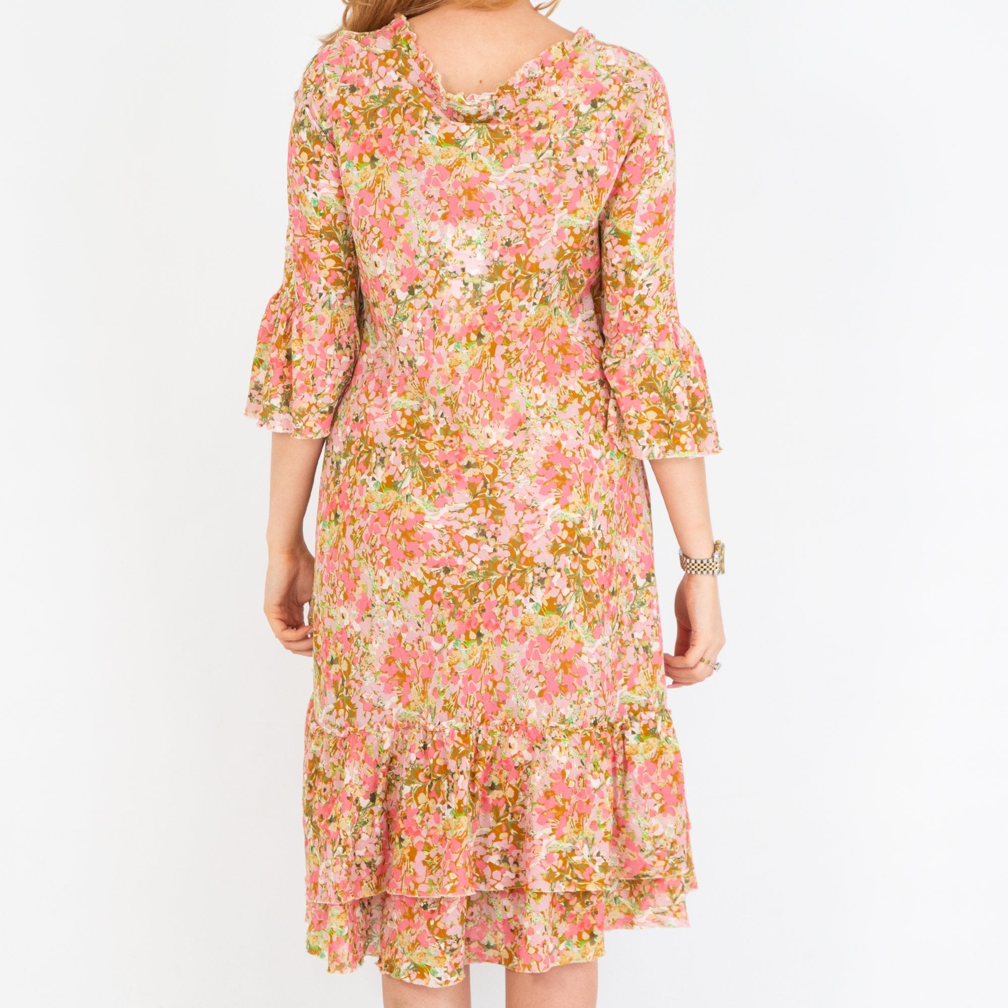 One Season Valentina Blossom Print Beach Dress Tuscany Coral