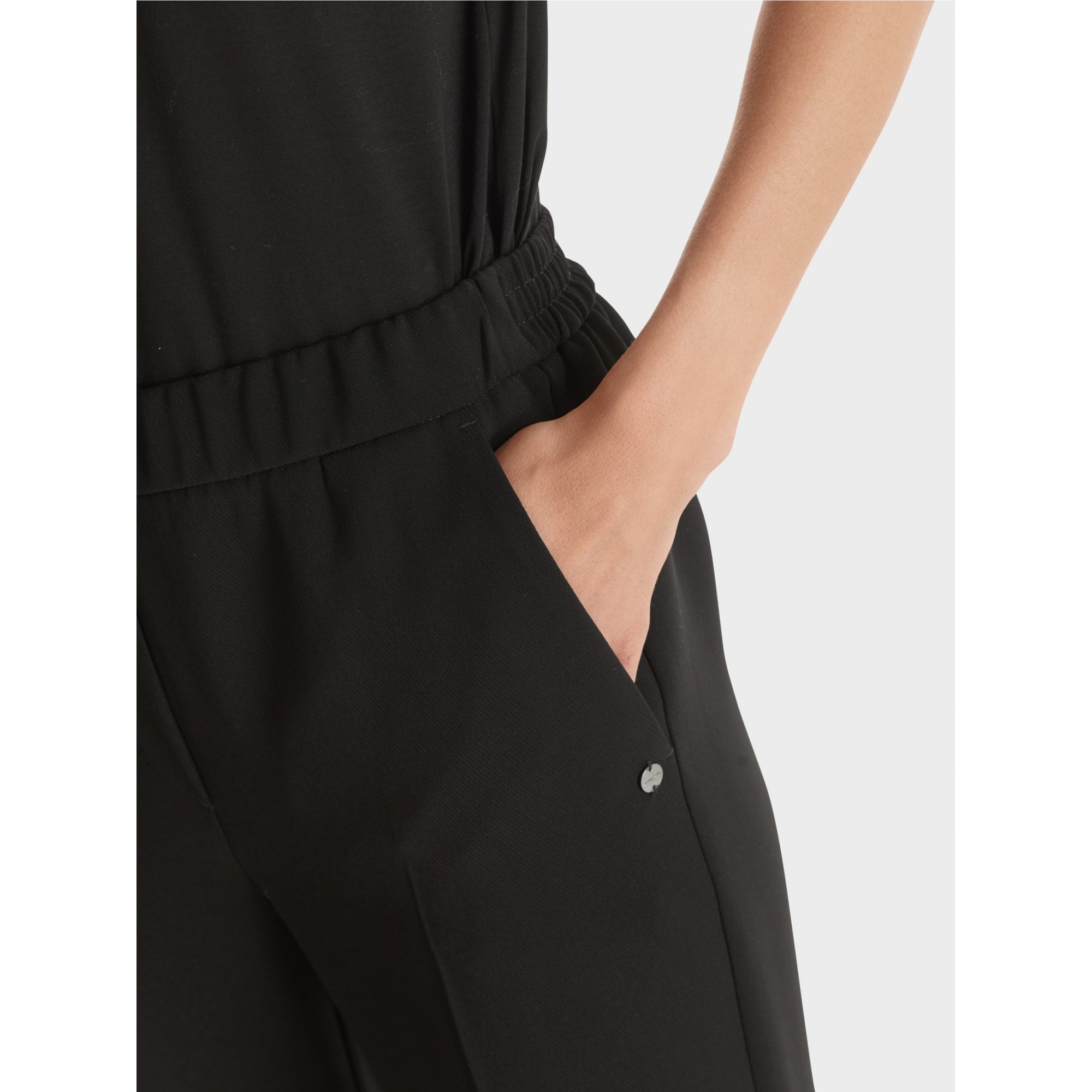Marc Cain Washington Elasticated Waist Wide Leg Smart Trouser Black