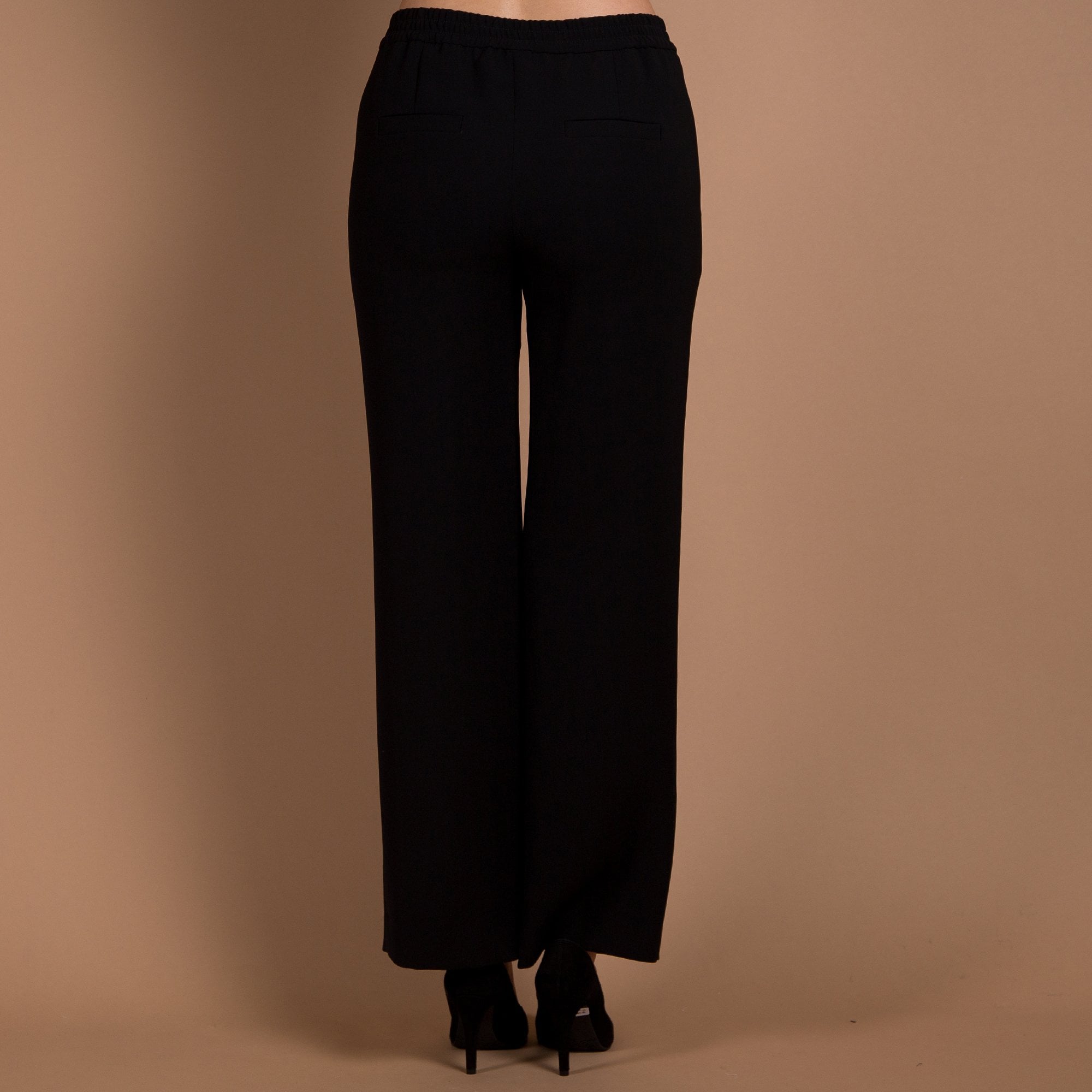 Marc Cain Washington Elasticated Waist Wide Leg Smart Trouser Black