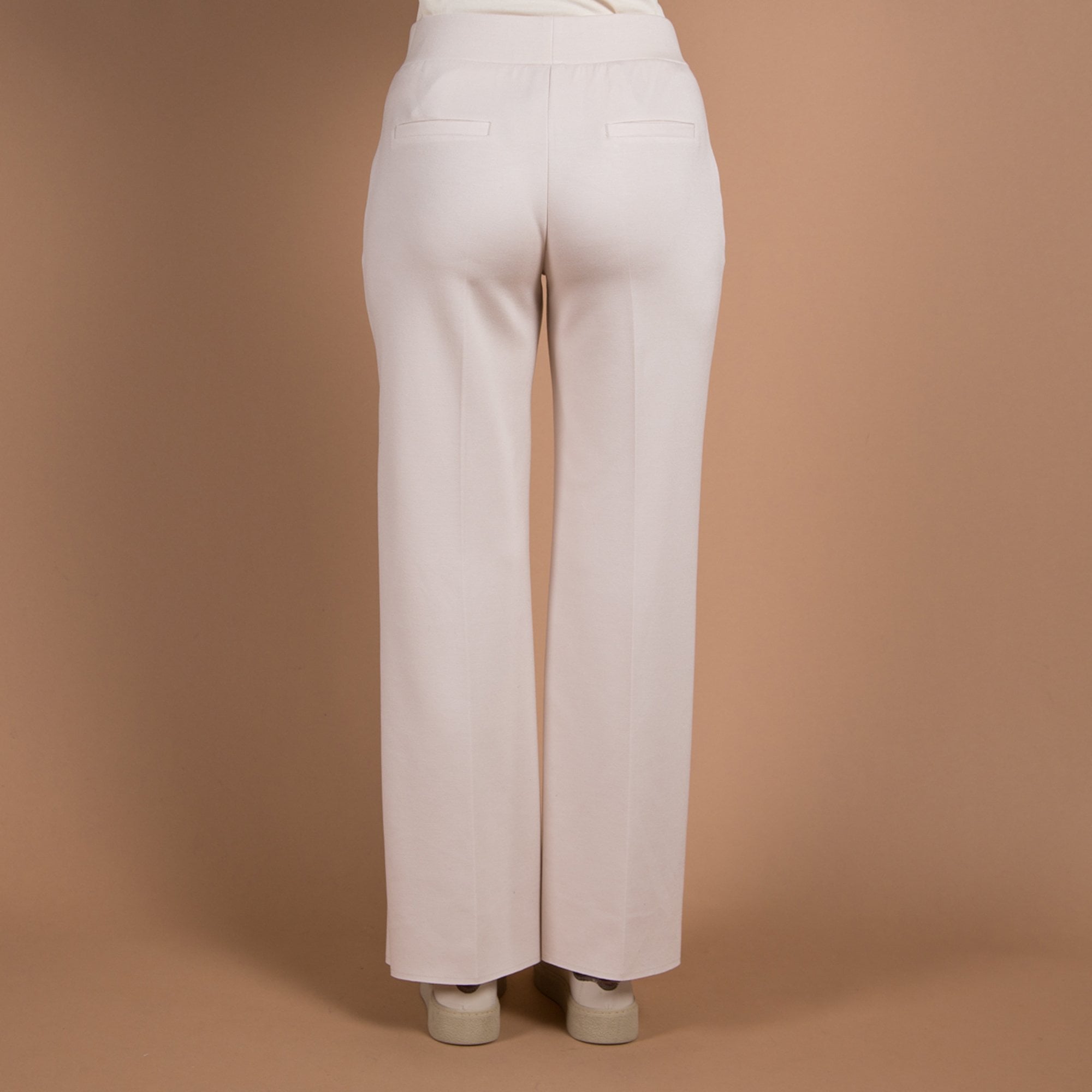 Riani Pull On Straight Leg Smart Jersey Trouser Beige