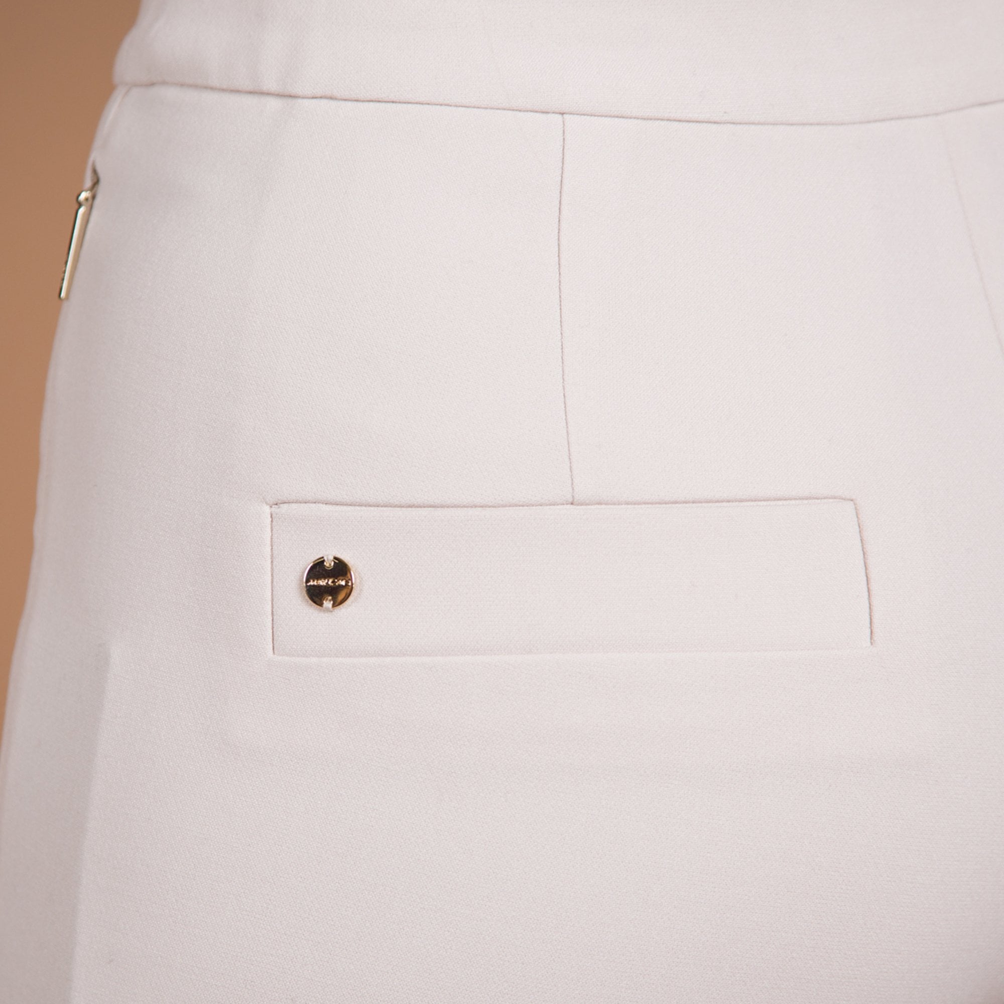 Marc Cain Smart Wide Leg Tailored Trouser Ivory