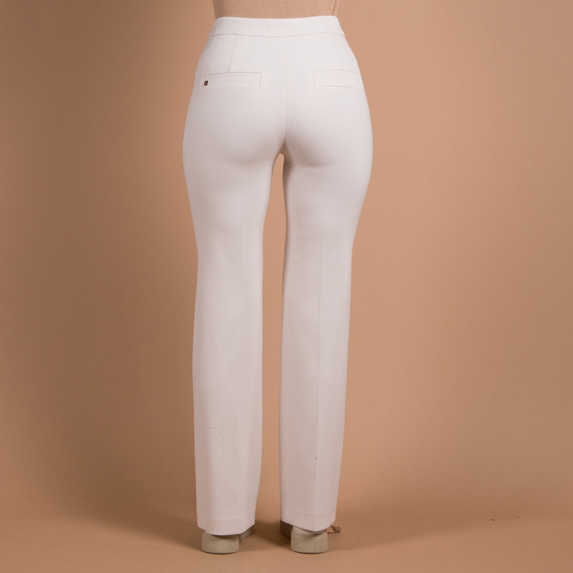 Marc Cain Smart Wide Leg Tailored Trouser Ivory