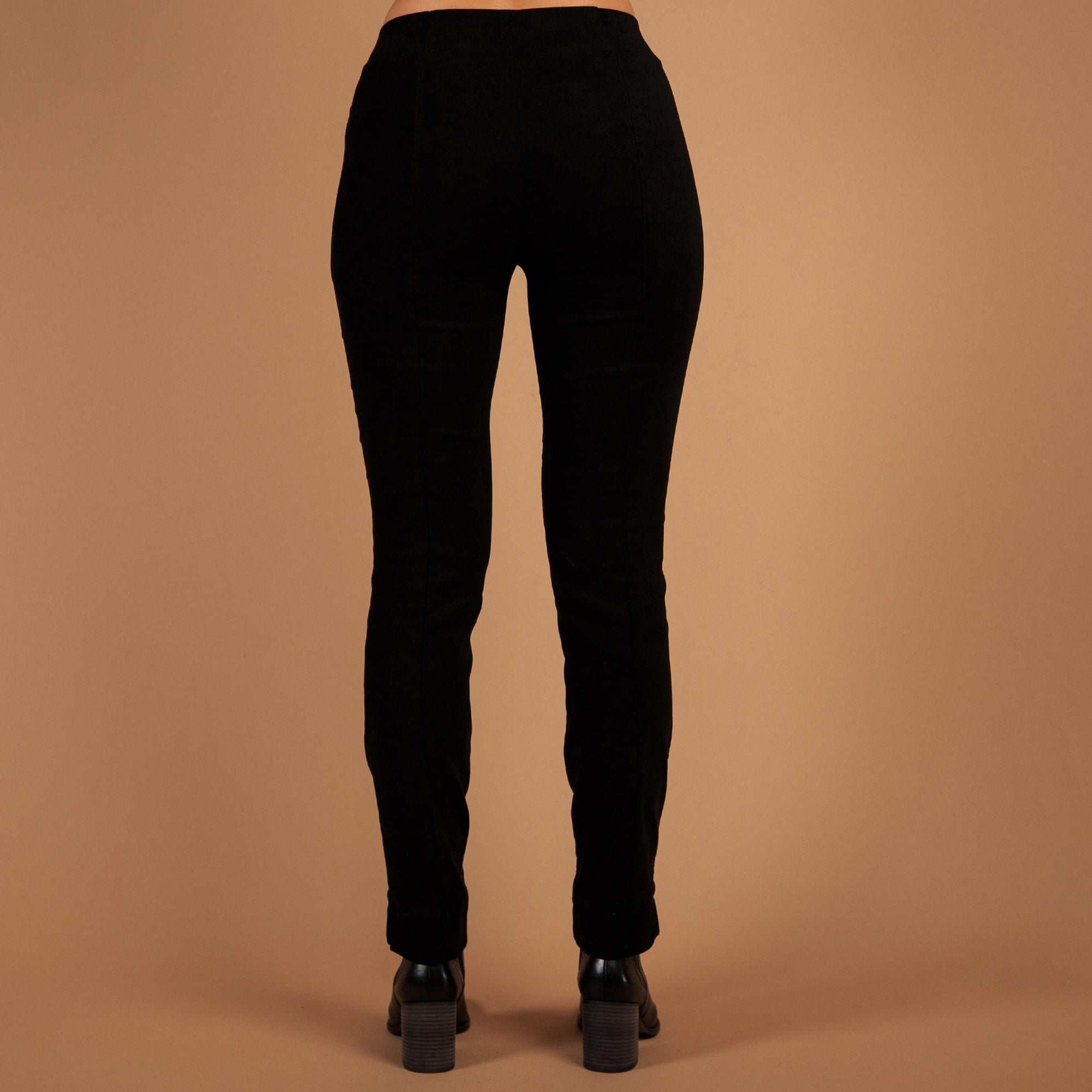 Robell Rose Super Slim Fit Faux Suede Trouser Black 90