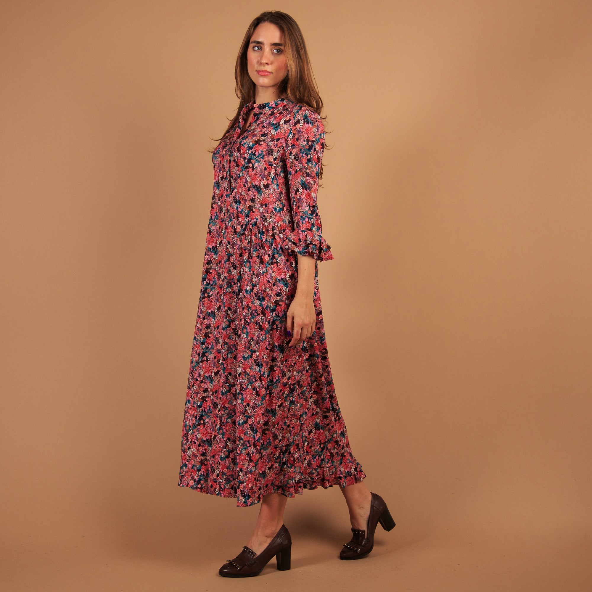 Bruno Premi Tassel Heeled Loafer Chestnut