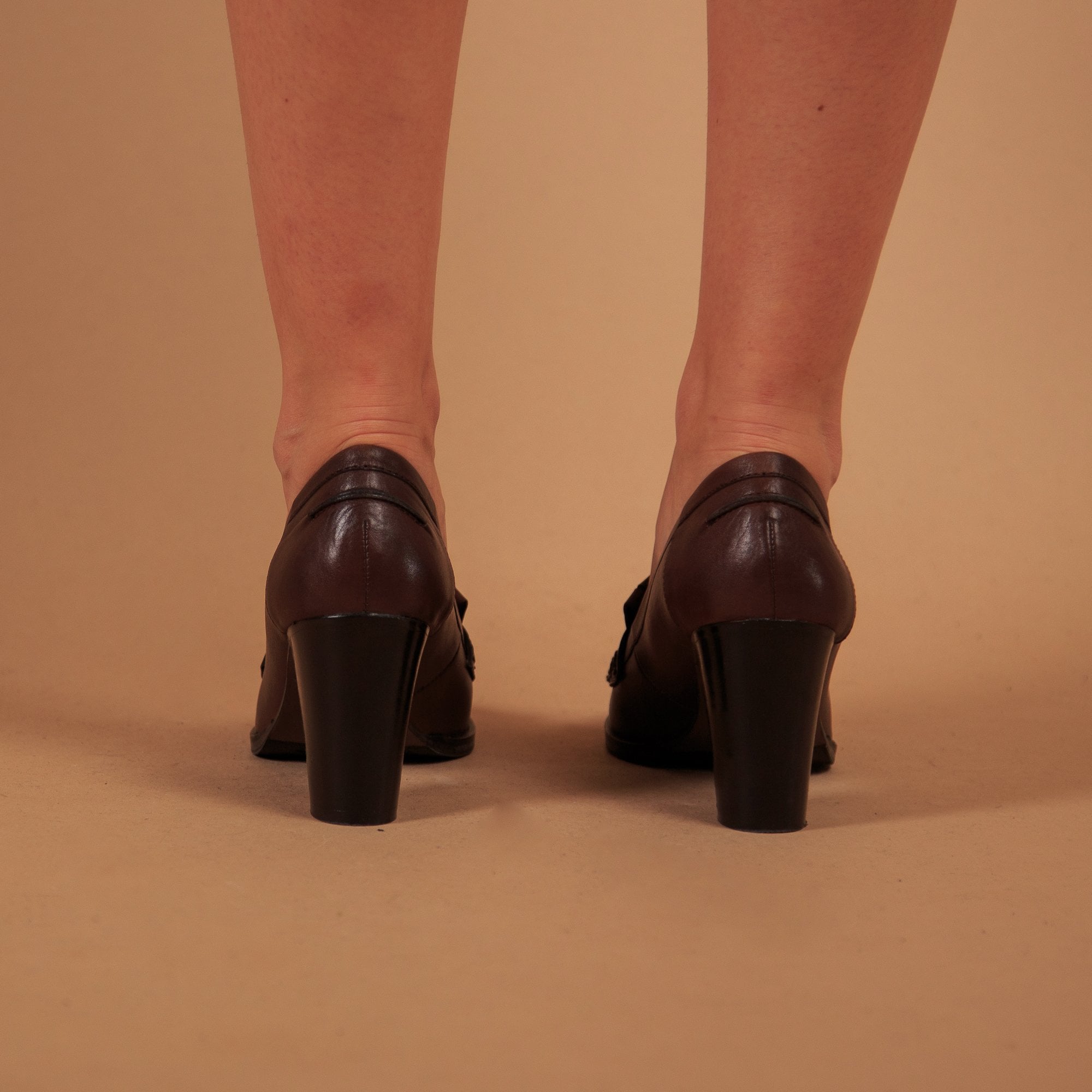 Bruno Premi Tassel Heeled Loafer Chestnut